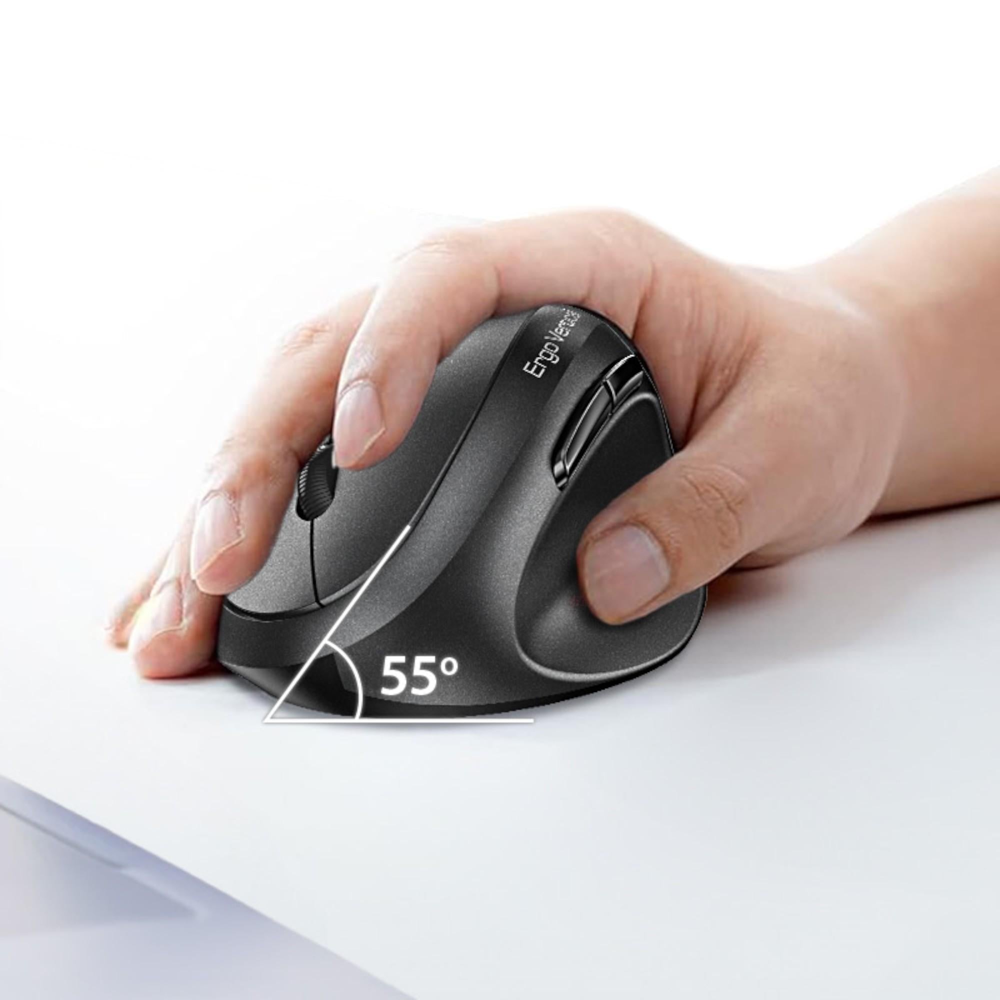 Mouse Vertical Ergonomic Dual Wireless BT+2.4G + Copilot AI