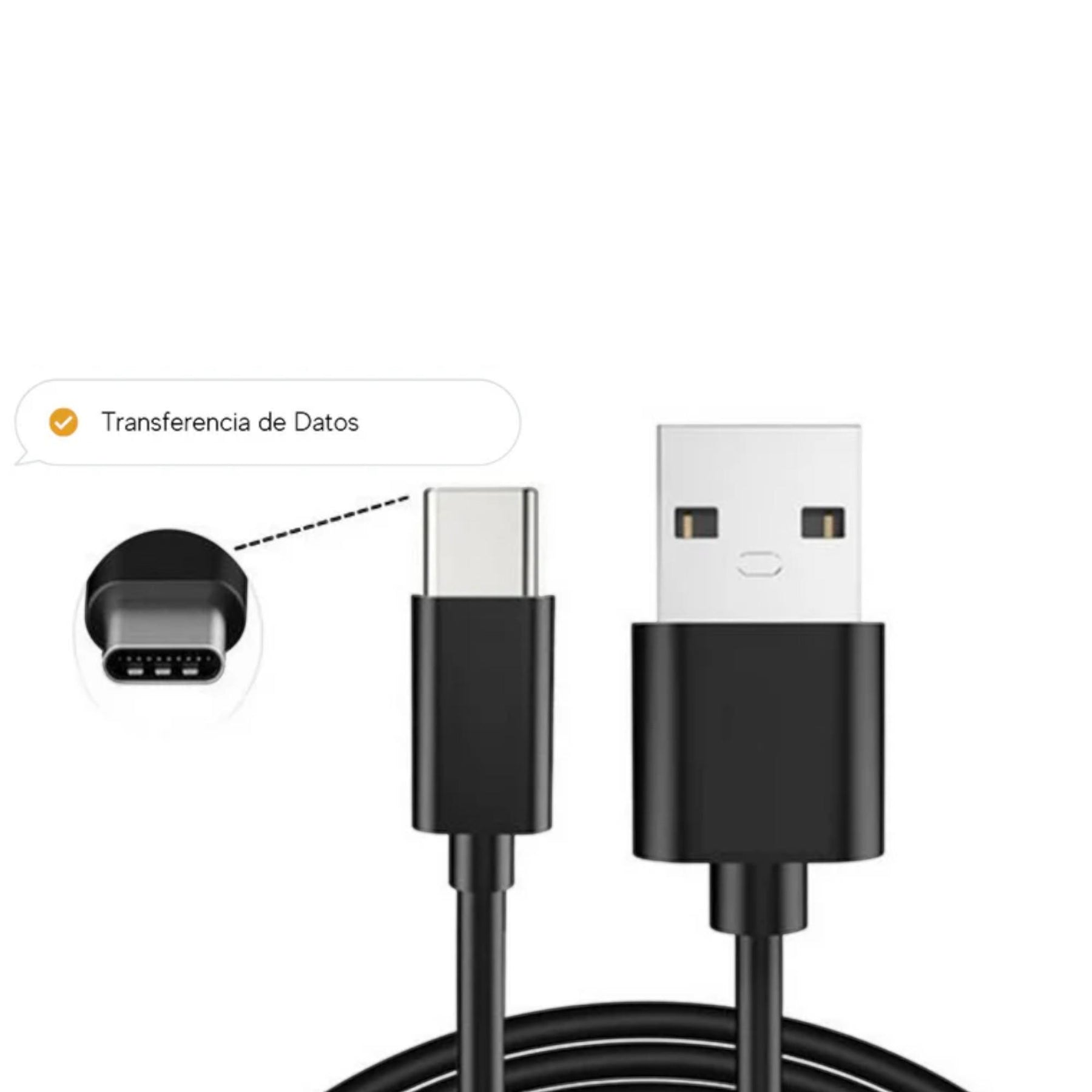Cable de Datos USB a USB-C 1MT para Android Auto y CarPlay