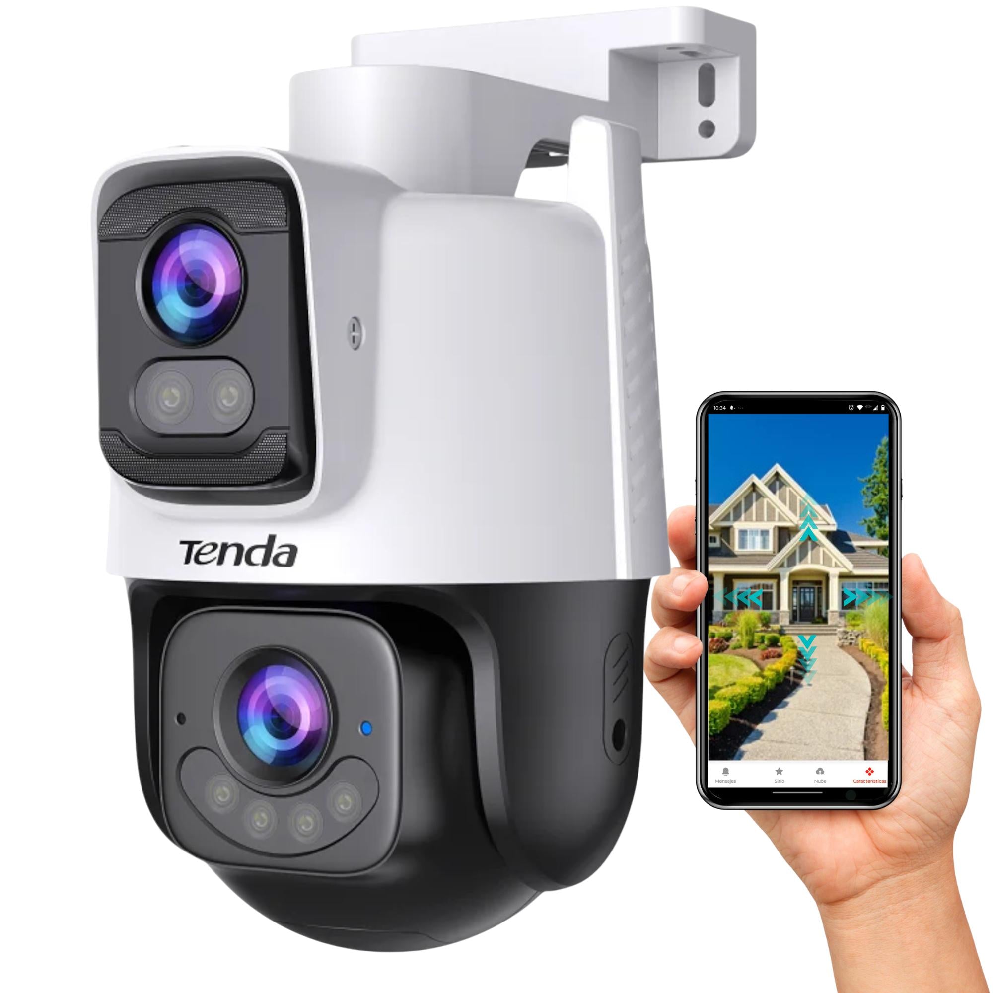 Cámara de Seguridad Outdoor Dual 360° Tenda CH9 FHD / WIFI-6