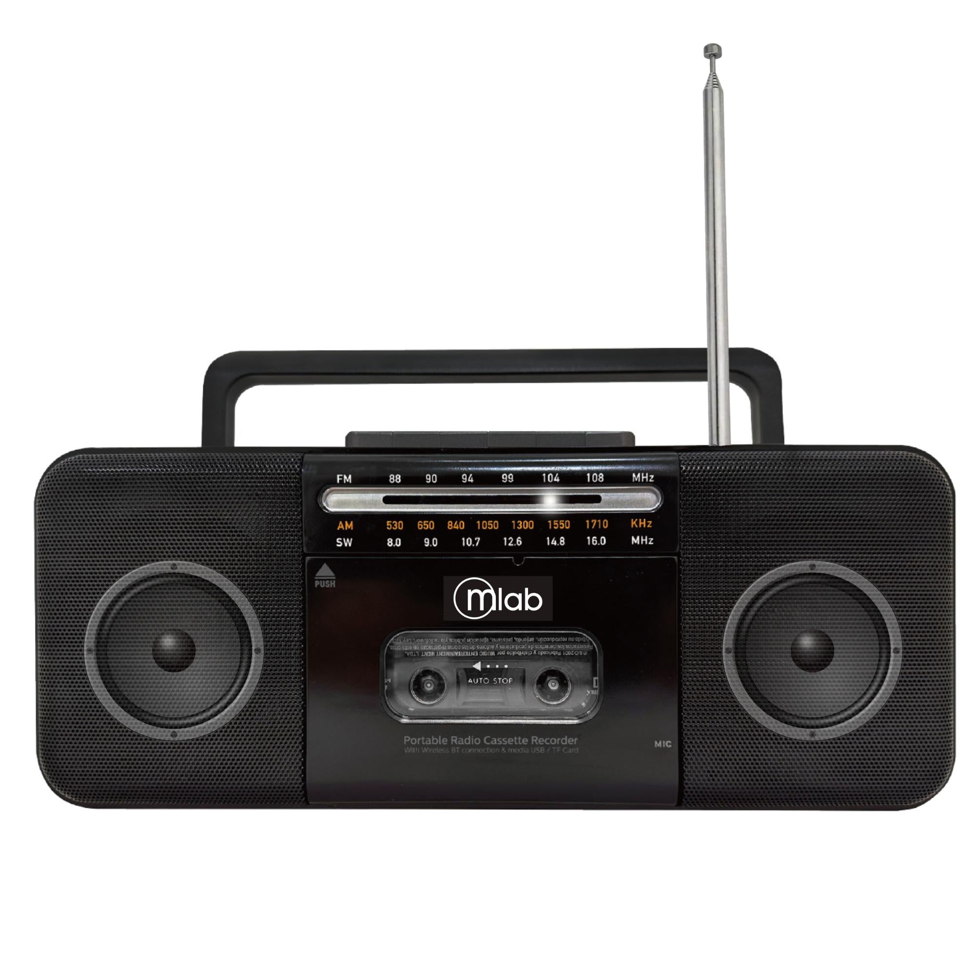 Radio AM/ FM/ BT/ Mp3/ Bluetooth Con Cassette CF-28 Old Time 1980'S