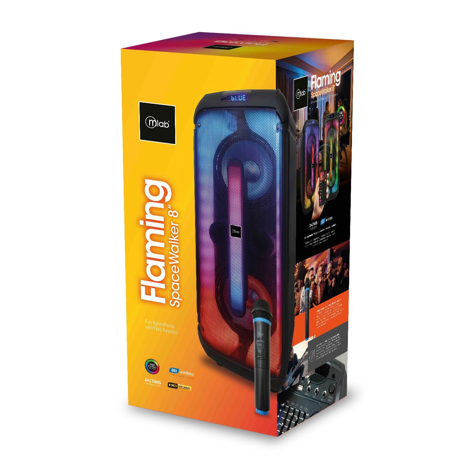 Parlante Bluetooth Flaming SpaceWalker RGB TWS Mic Wireless