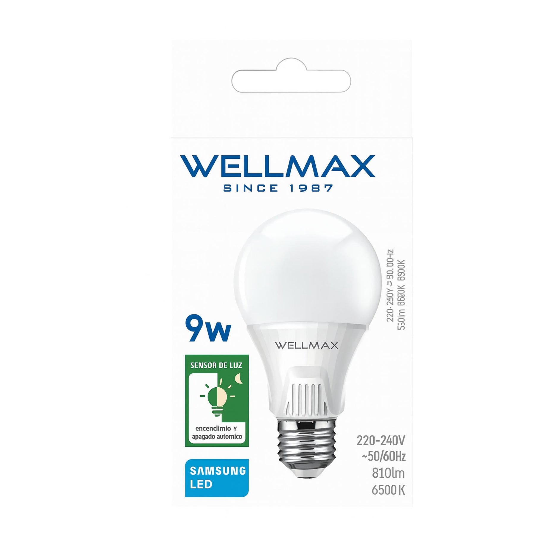 Ampolleta LED Samsung 9W con Sensor de Luz & Encendido Automático