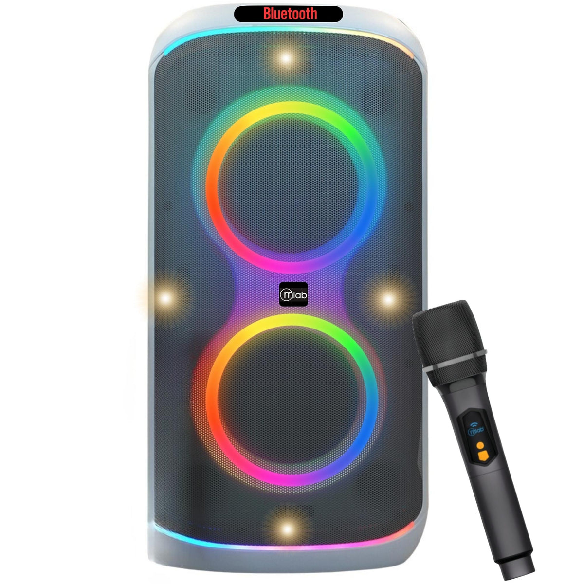 Parlante Karaoke 6" Flaming Party Bass White MicWireless 45W