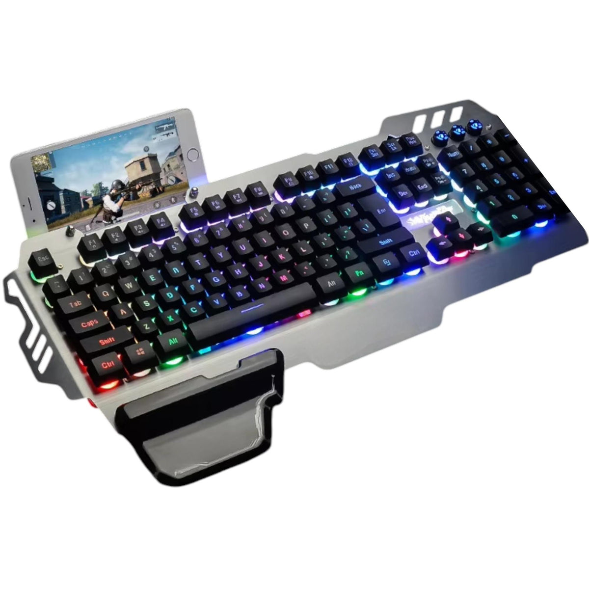 Teclado Gamer Profesional DGX Epic Master RGB + Apoya Muñeca
