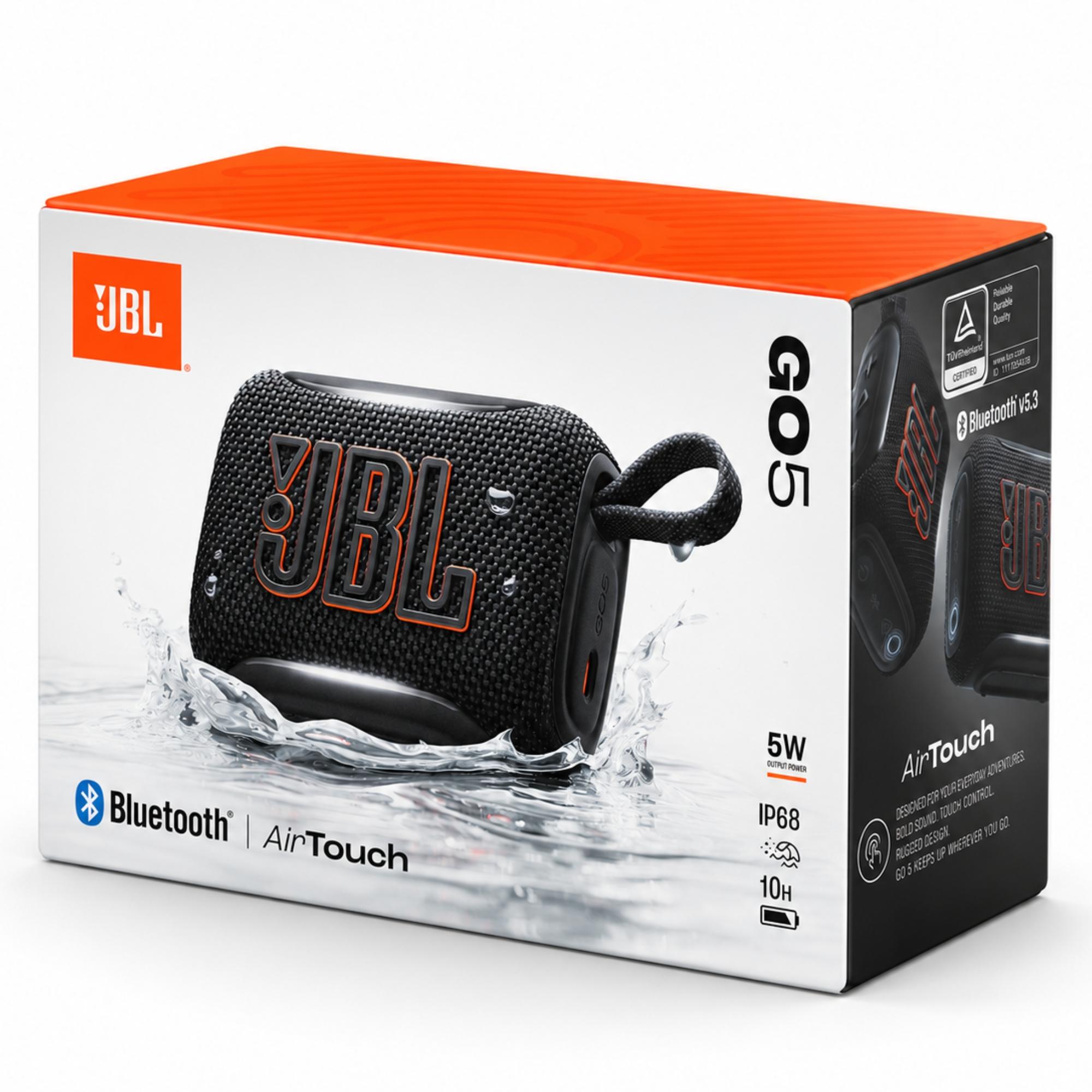 Parlante Bluetooth JBL GO 5 Waterproof Black 10Hrs/5W