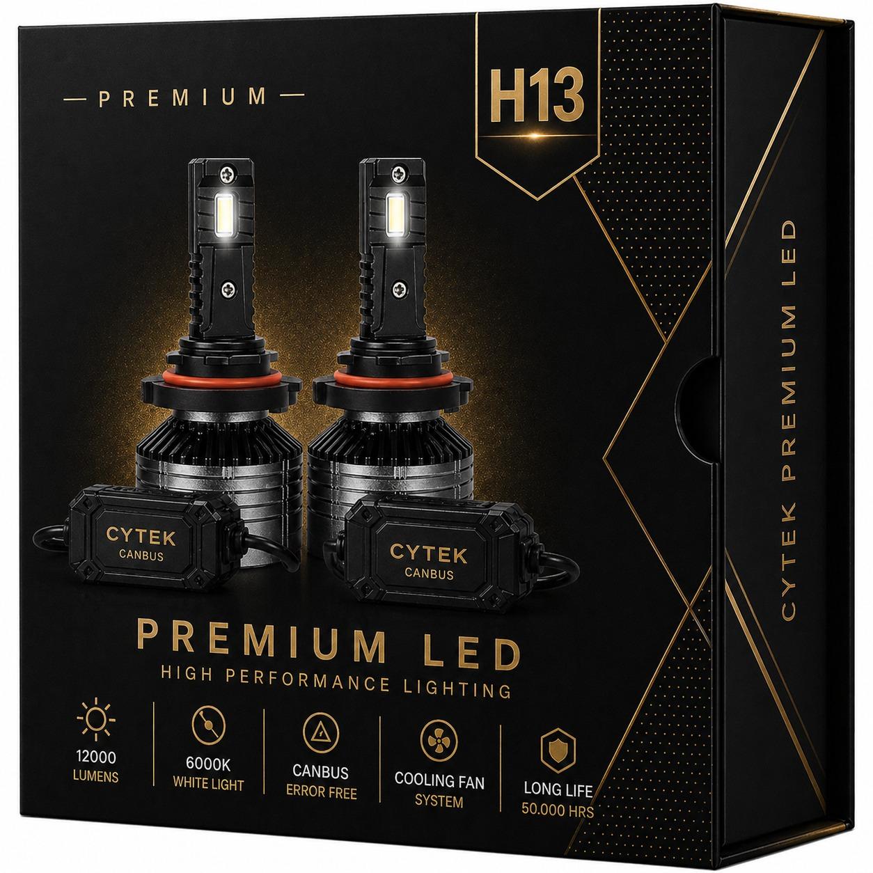 Kit de Luces Turbo LED H13 Canbus 65W Premium Ligth 12000Lm