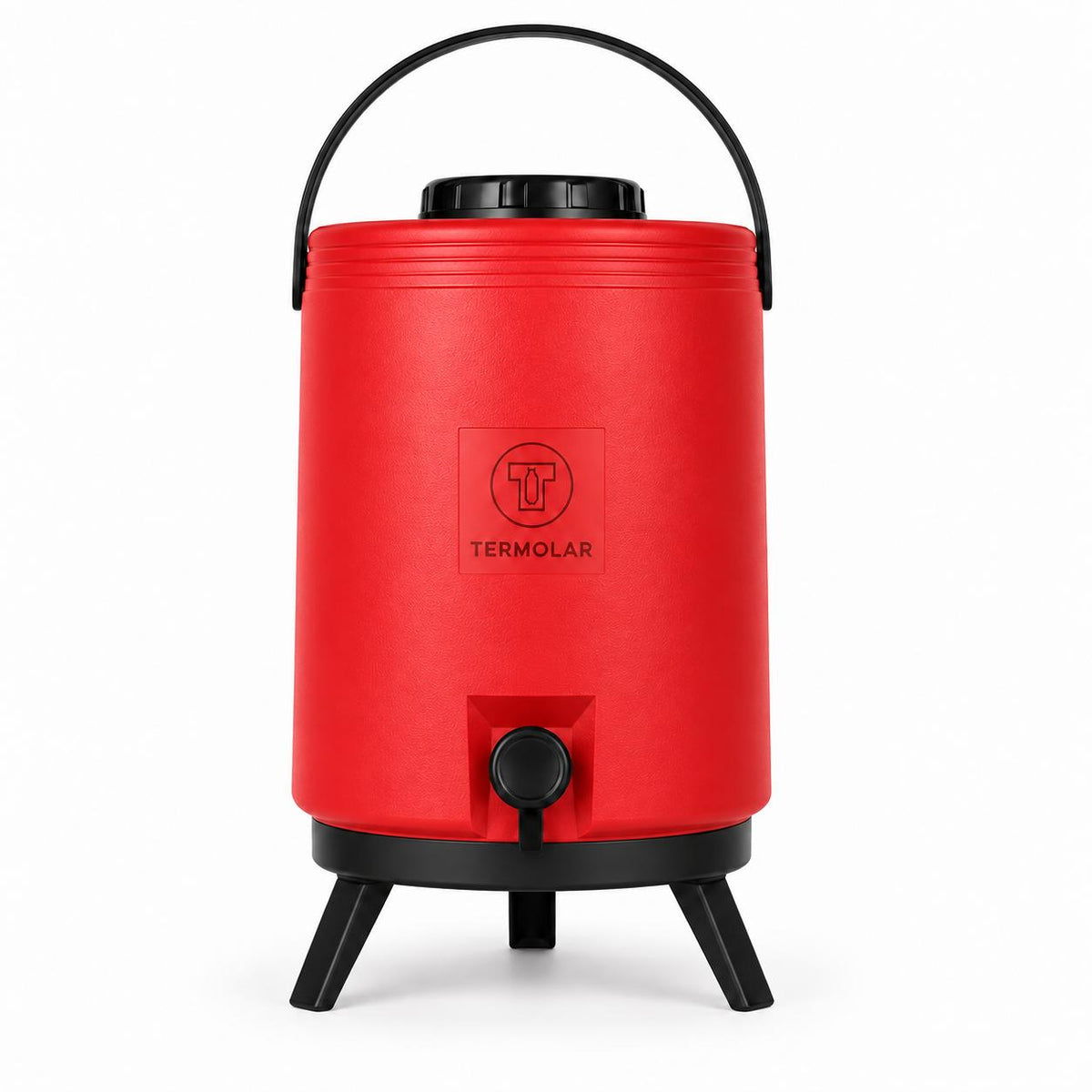 Maxi Termo Termolar 12 Litros Rojo con Llave y Asa