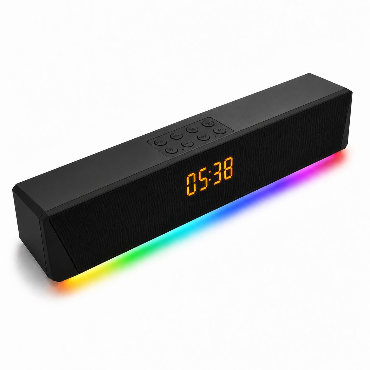 Barra de Sonido Inalámbrica Bluetooth RGB Recargable