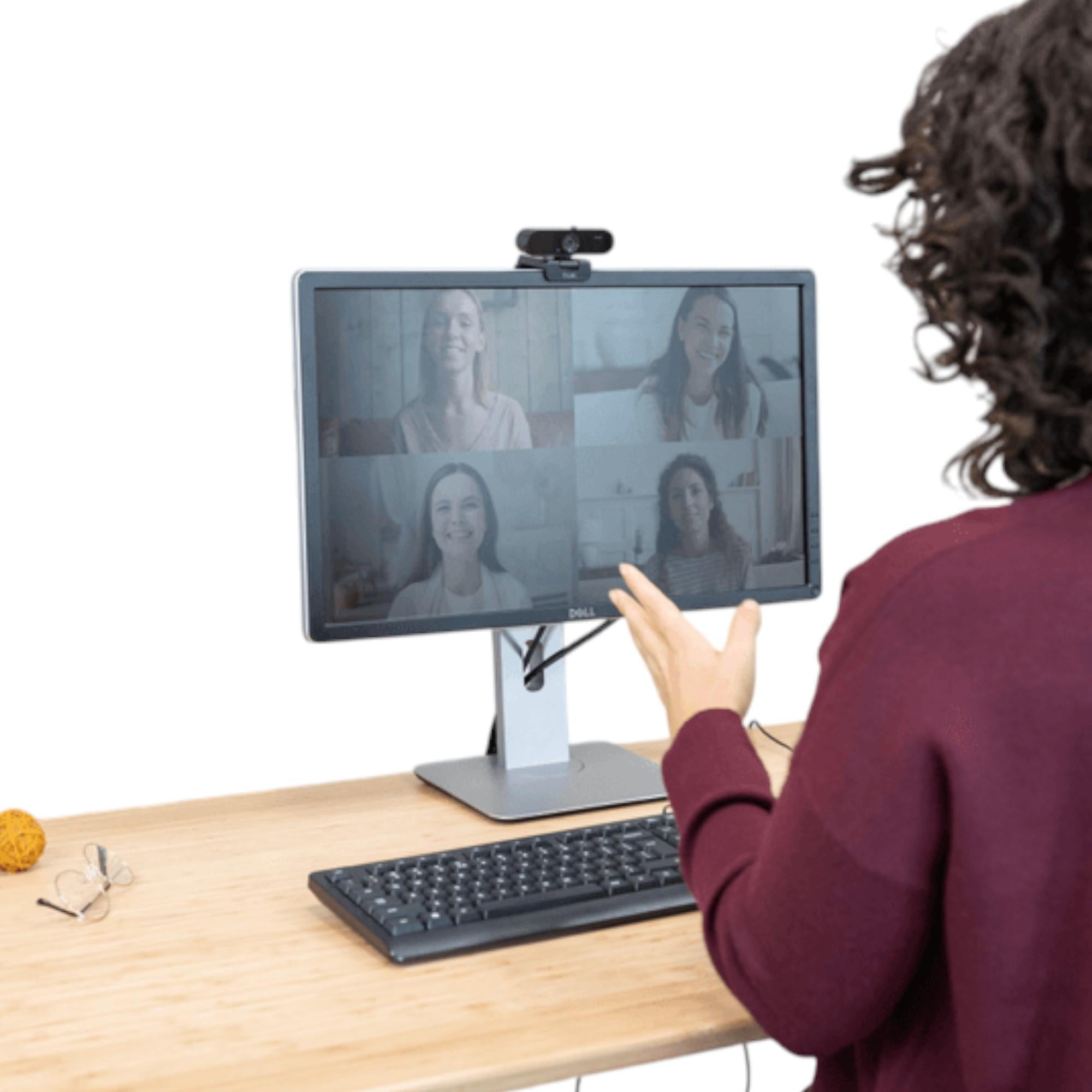 Webcam QHD 2K Profesional Trust Taxon Black Muiltiplataforma