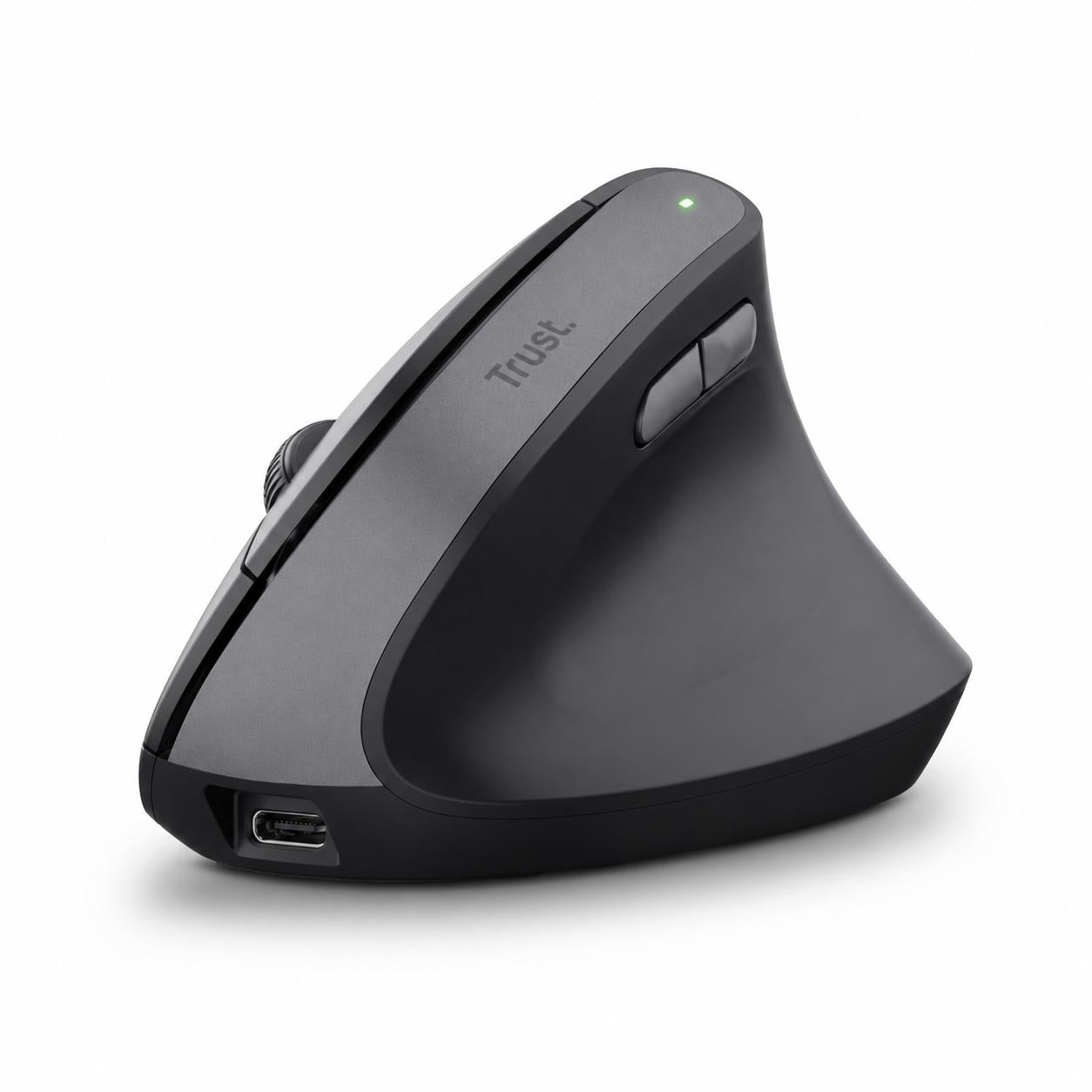 Mouse Vertical Inalámbrico Trust Bayo II Recargable Ergonomico