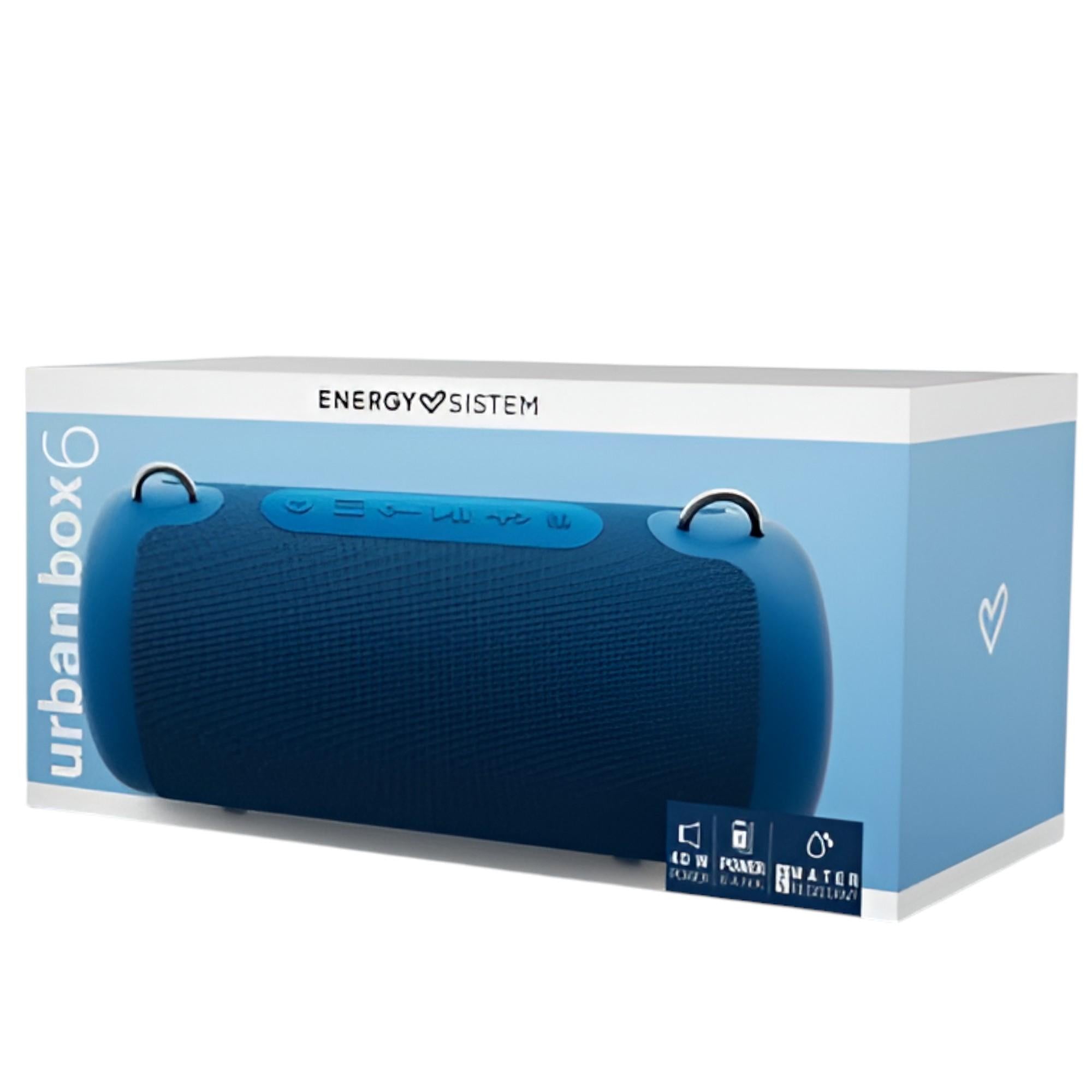 Parlante Bluetooth TWS Energy Sistem Urban Box 6 Navy 40W/12Hrs