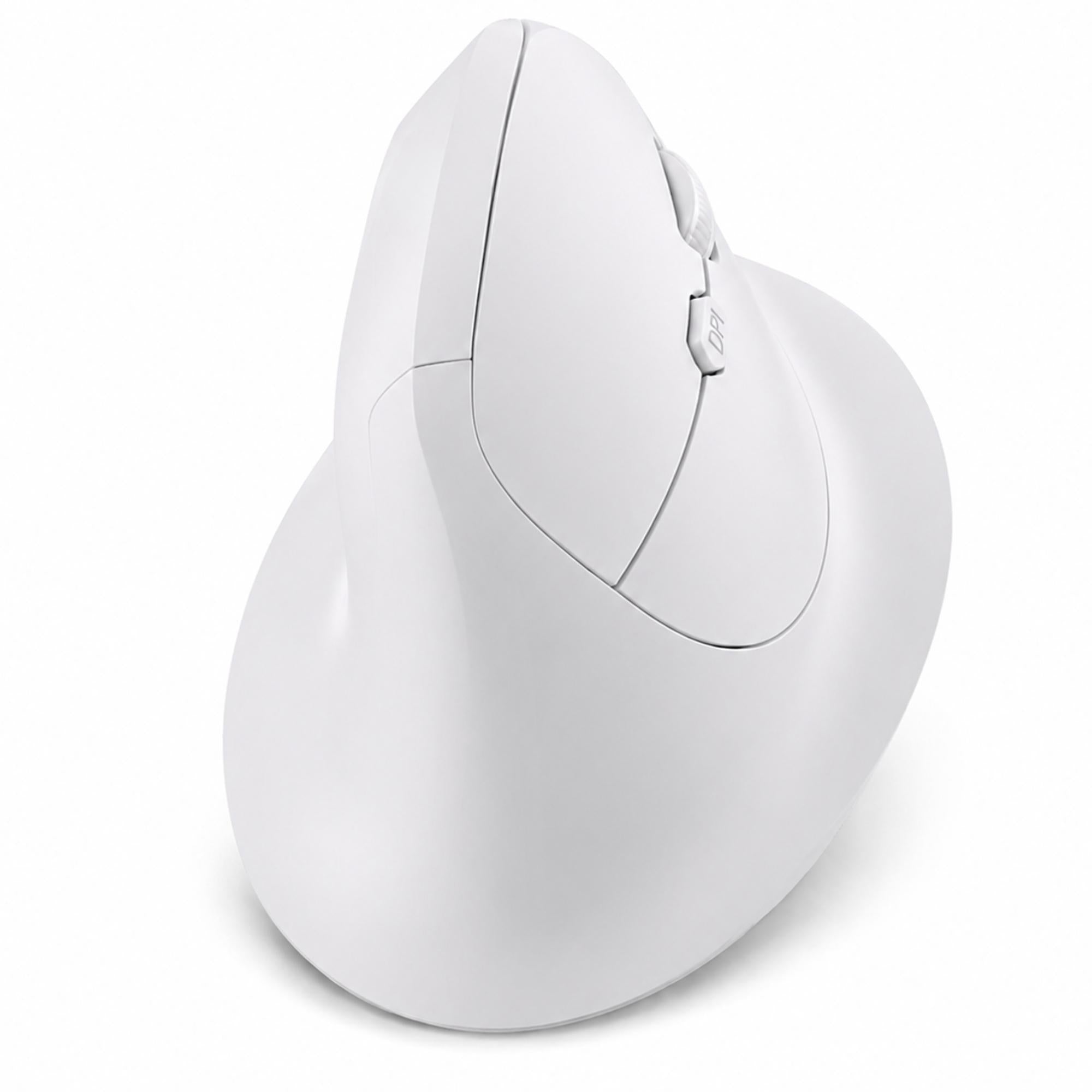 Mouse Vertical Ergonómico Dual Wireless Recargable Blanco