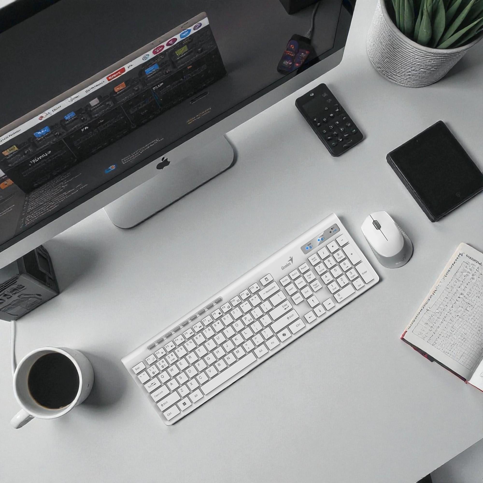 Teclado y Mouse Dual Wireless Bluetooth + USB 2G Copilot AI