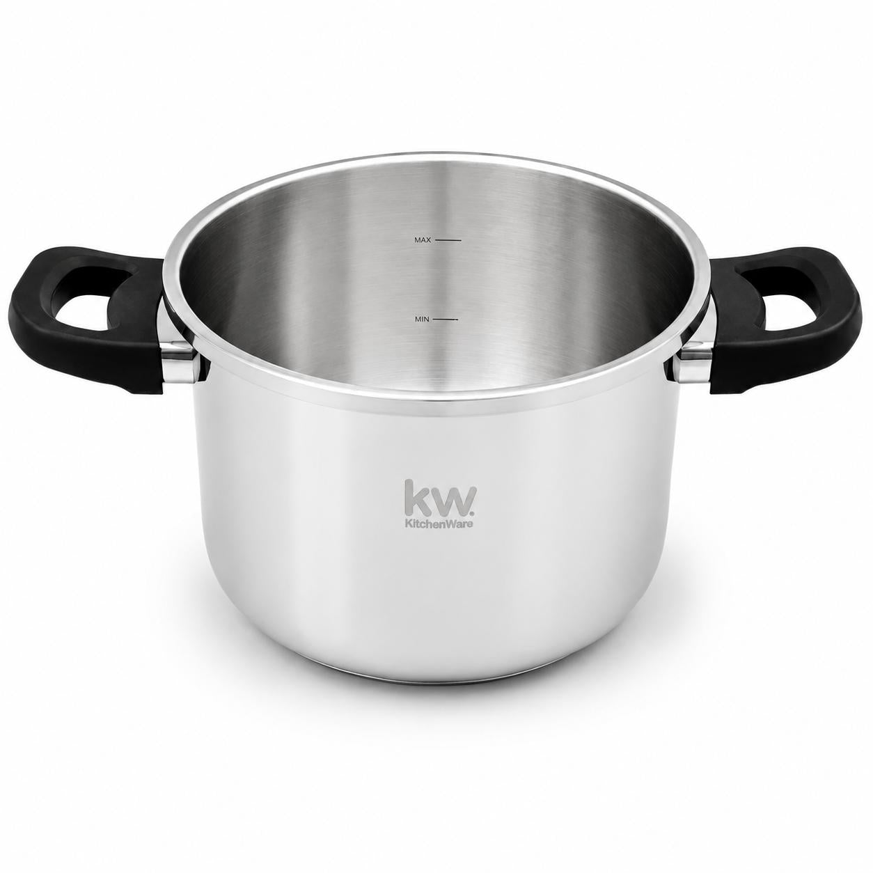Olla a Presión KW Acero Inoxidable Oxford 6LT Triple Válvula