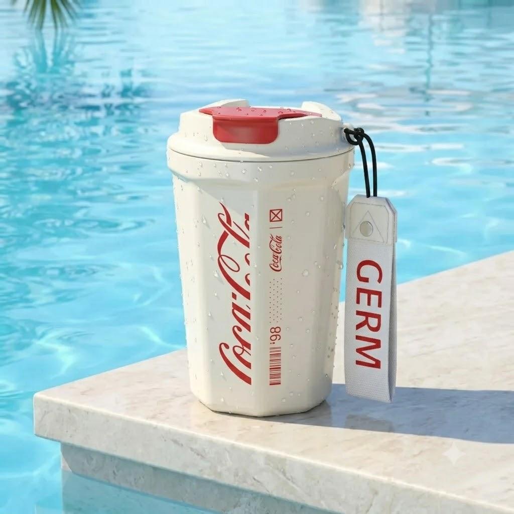 Vaso Termico MUG Germ Coca-Cola Acero Inoxidable 390ML White