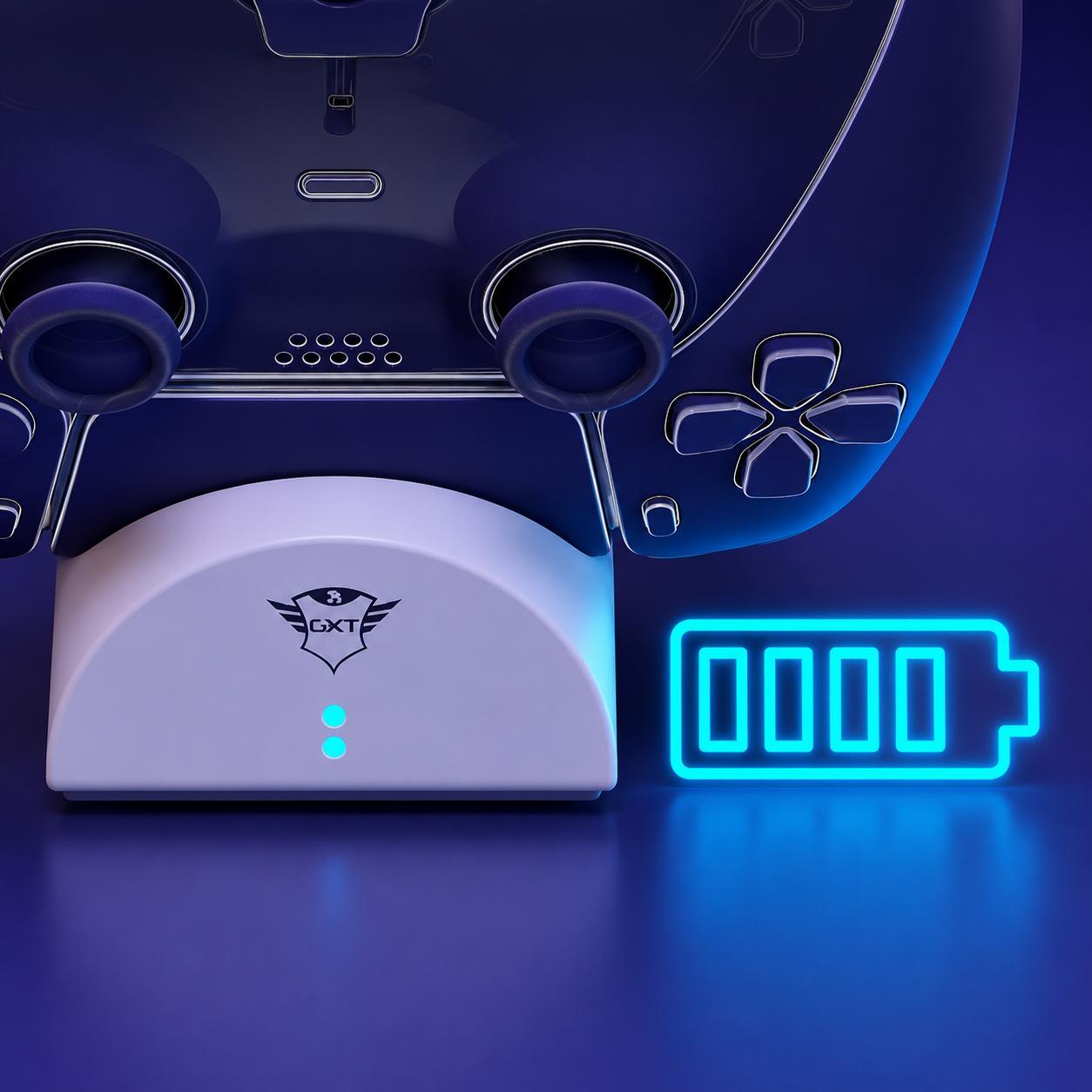 Base Carga Dual para Controles PS5 DualSense Trust GXT 254