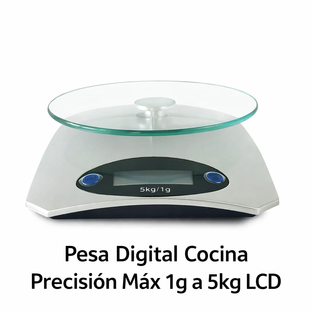 Balanza Digital de Cocina con Pantalla LCD de Alta Precisión