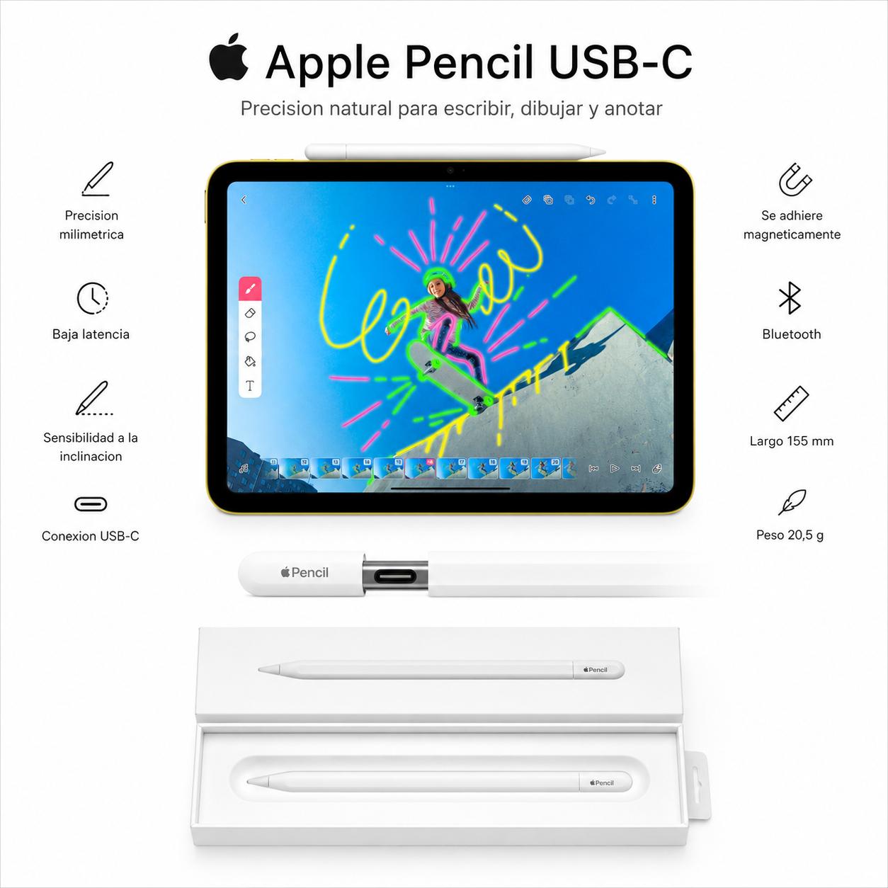 Lapiz Apple Pencil USB-C para Ipad