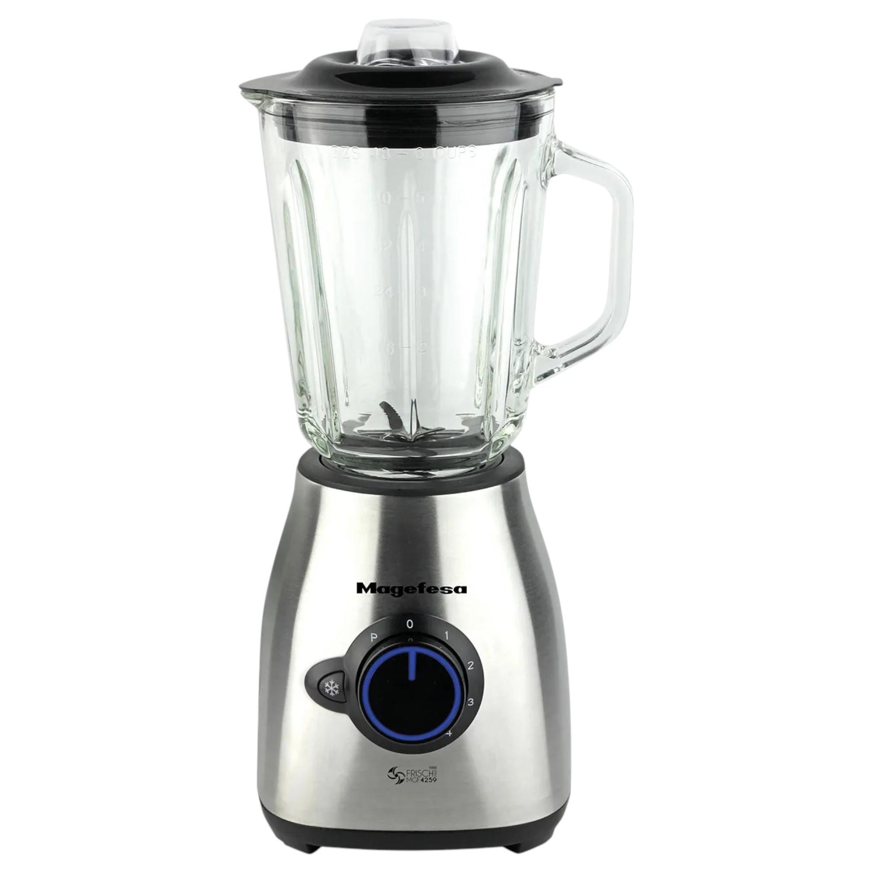 Licuadora Frish Max 1000W INOX Jarra de Cristal 1.5L MGF4259