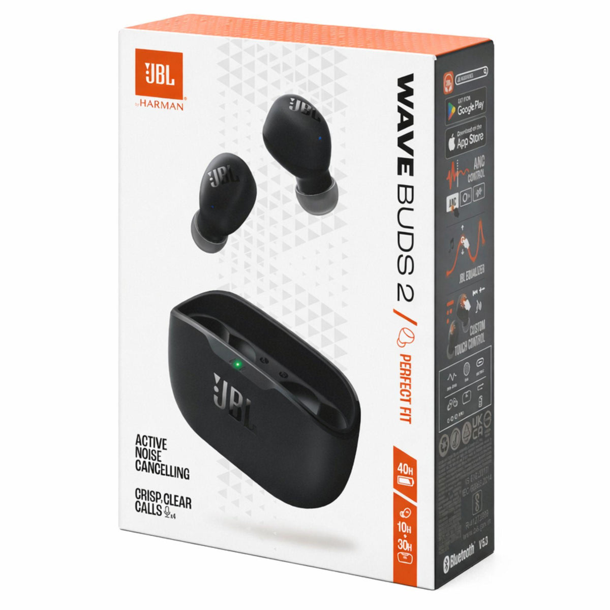 Audifonos JBL Wave Buds 2 TWS ANC Black + 40Hrs Autonomía