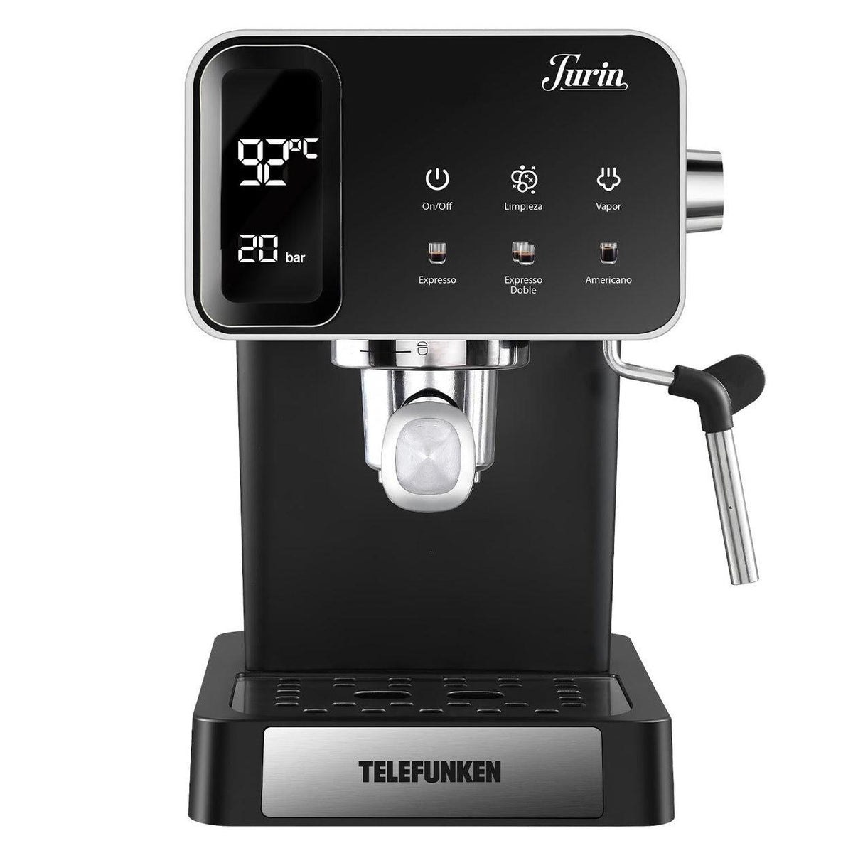 Cafetera Espresso Digital 1350W con Vaporizador Turin