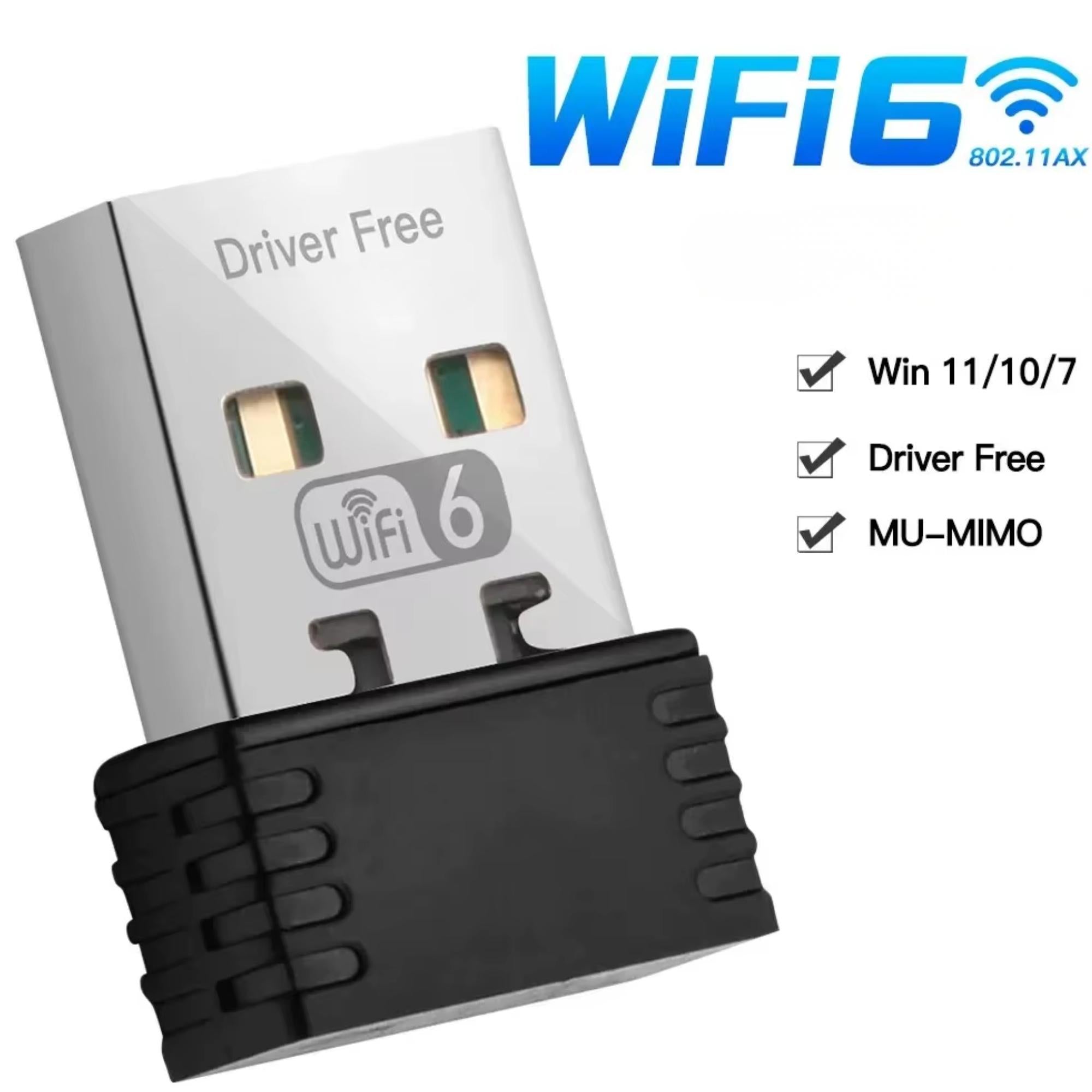 Adaptador de Red WiFi 6G USB High Speed - Ultra Compacto