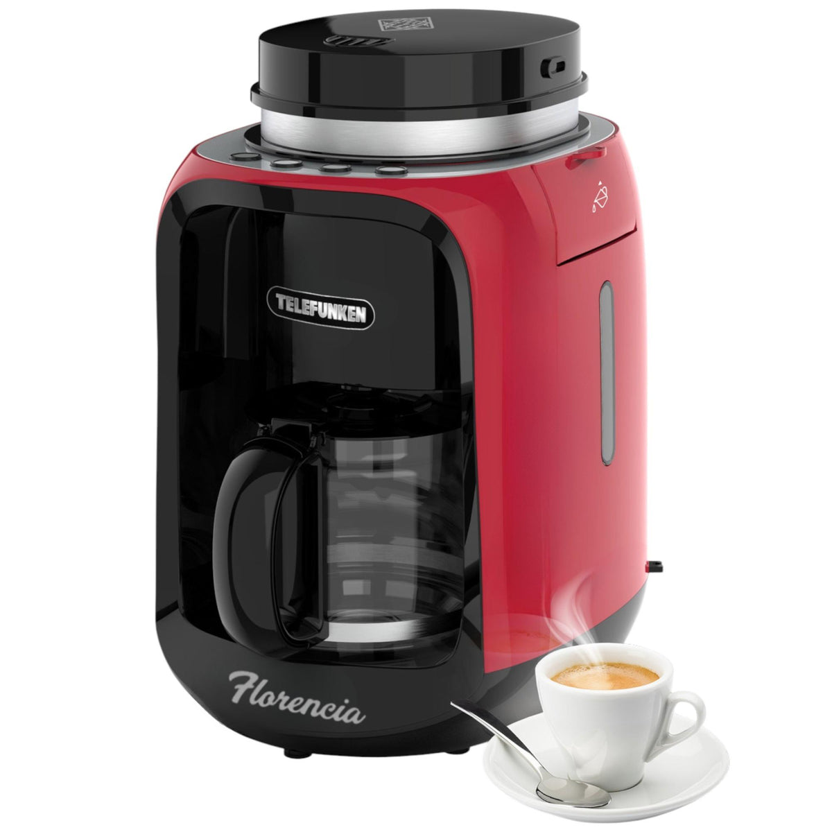 Cafetera Eléctrica KeepWarm Florencia con Molinillo 600ML