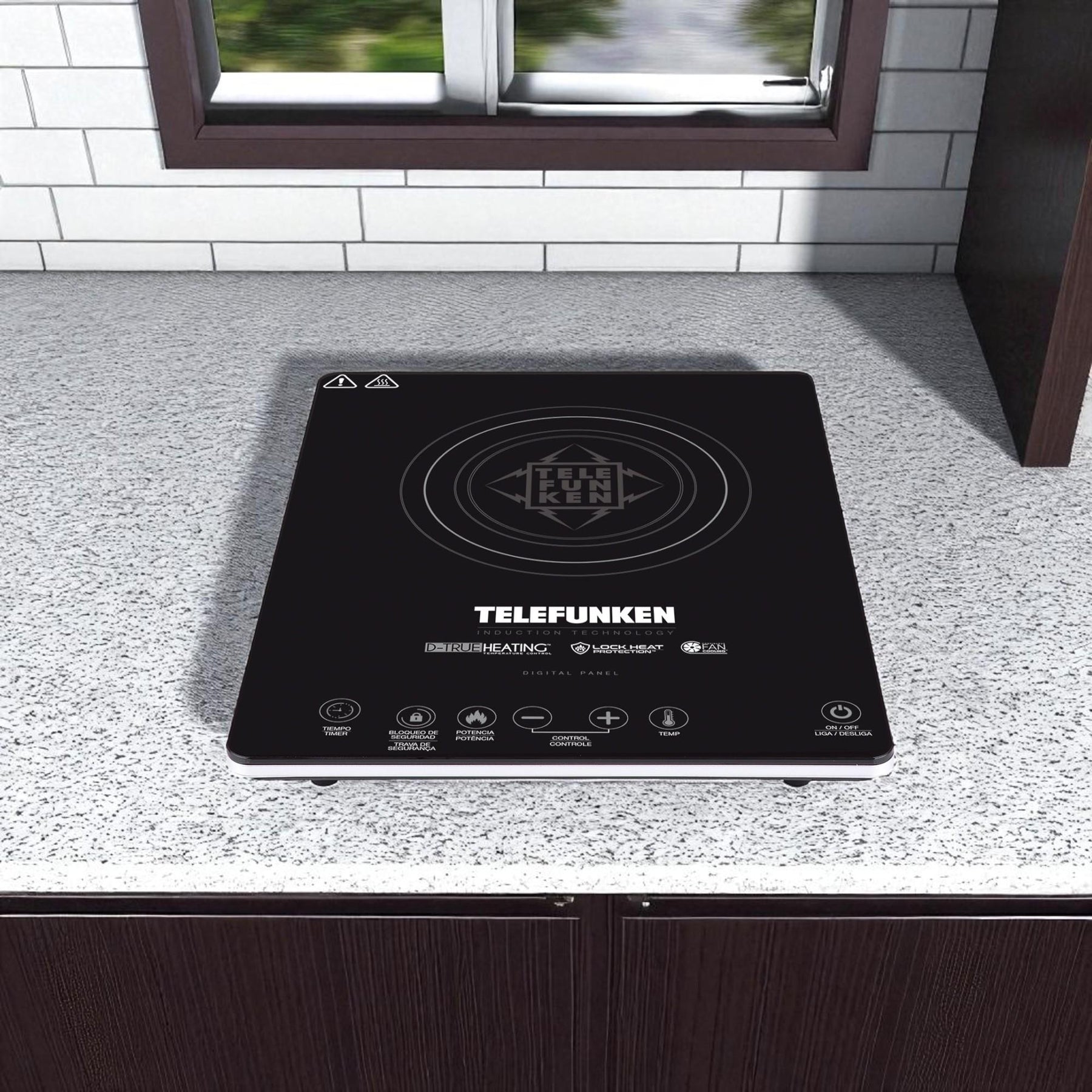 Cocina Eléctrica Encimera de Inducción Touch 2100W/ 60°/240°