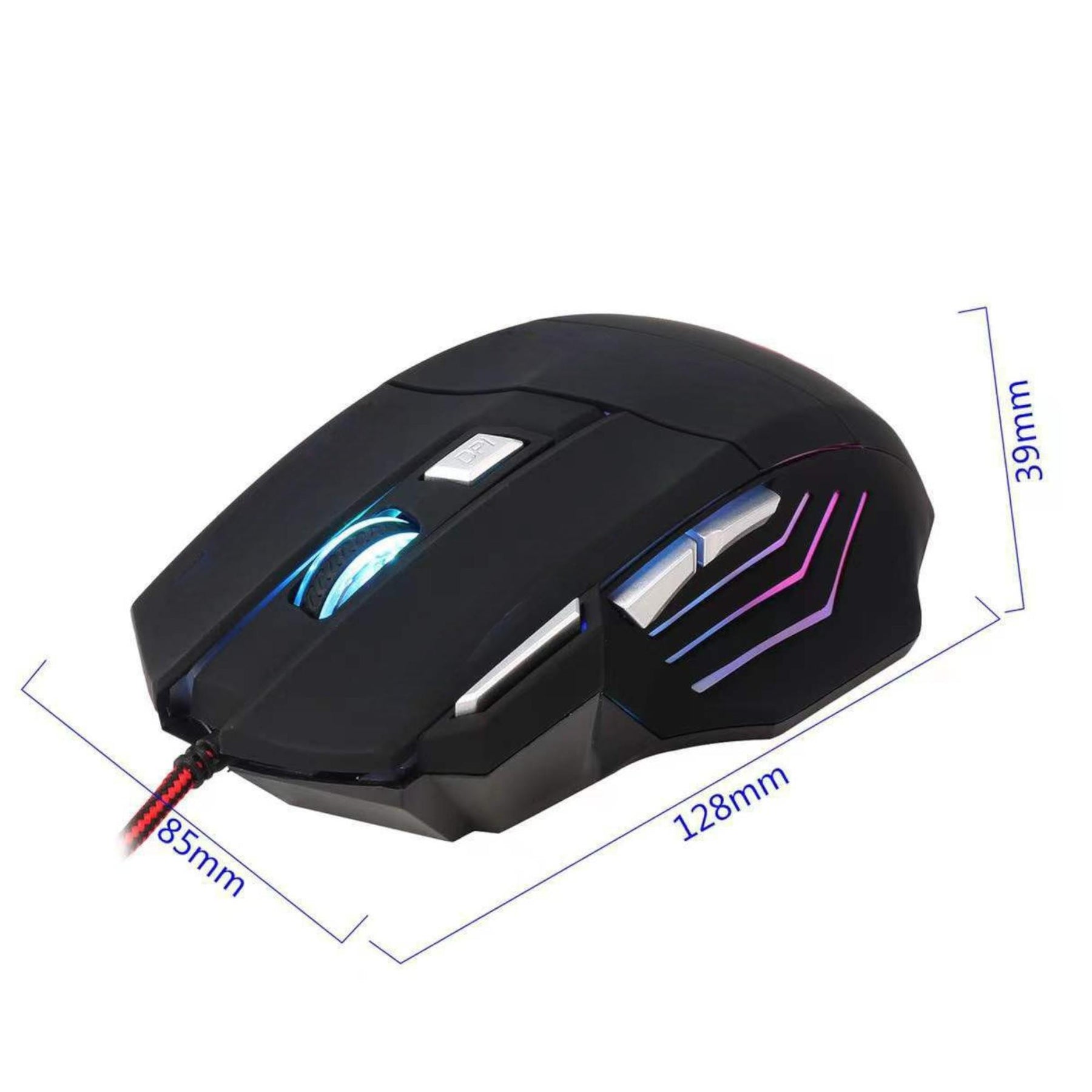 Mouse ReptileX Ergonomico RX-0047 RGB | 7 Botones | 2400 DPI