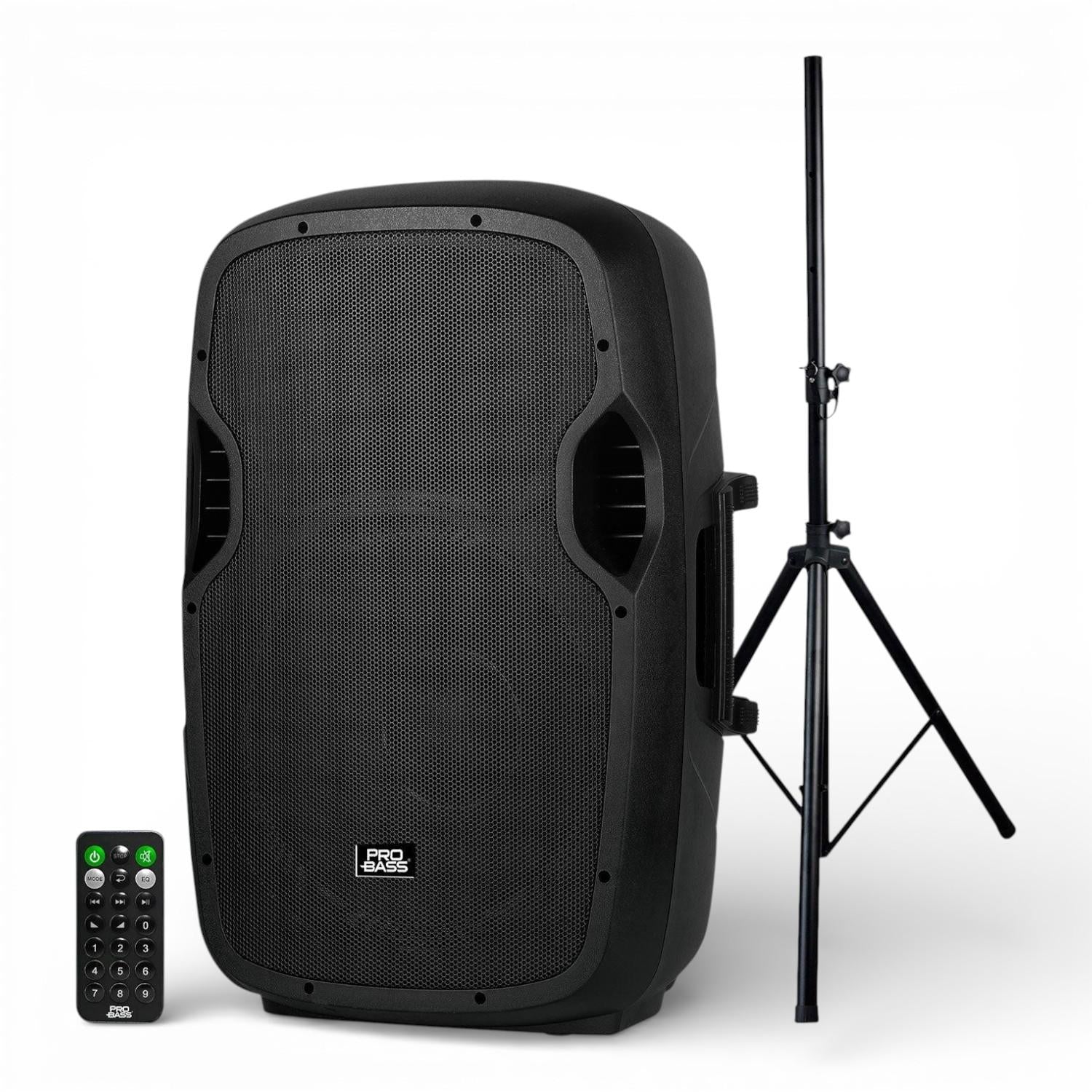 Parlante Activo PROBASS 12" 100W RMS con Bluetooth TWS+Atril