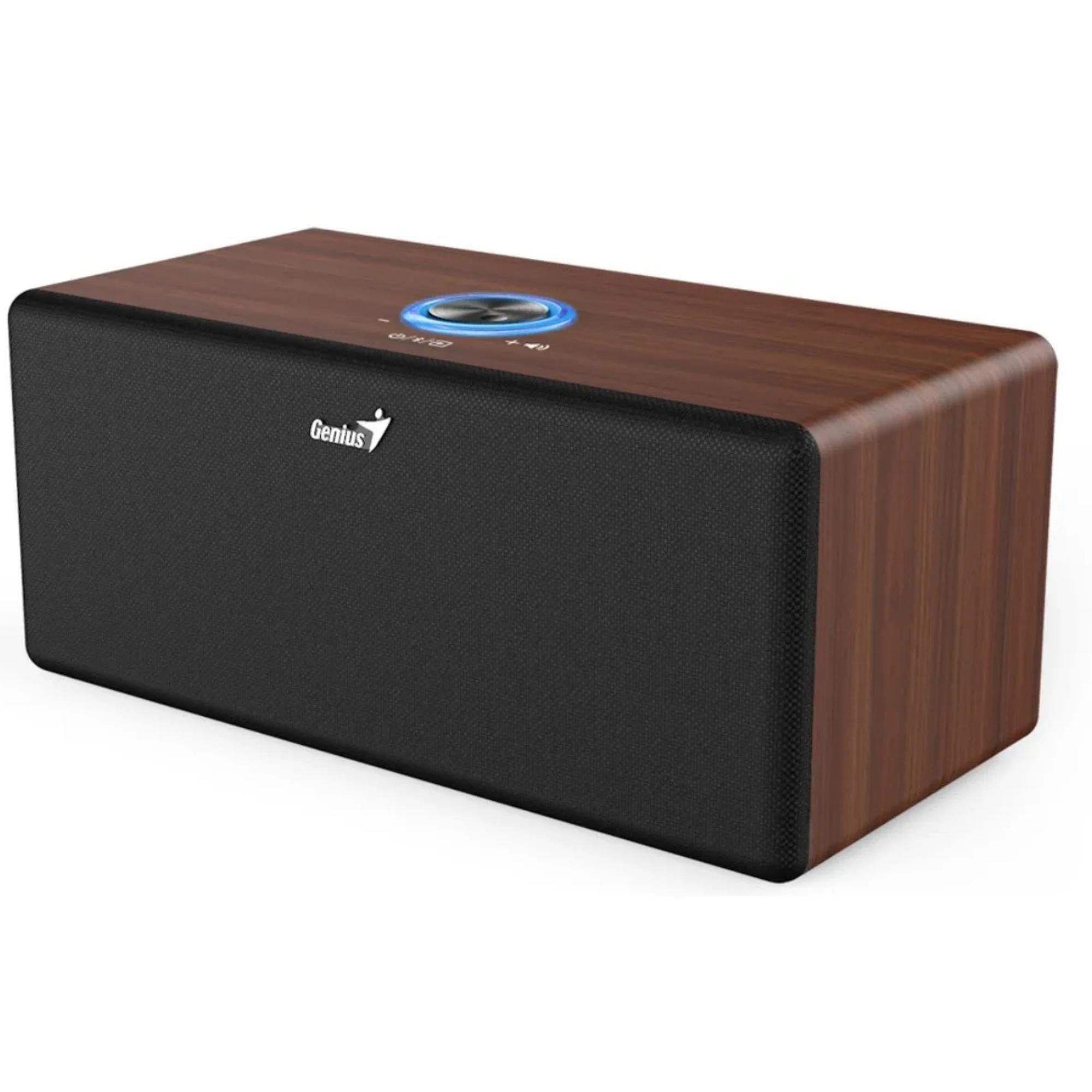 Parlante Genius Dark Brown Elegant 20W RMS Bluetooth HF505BT