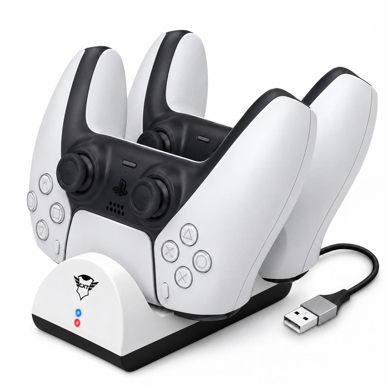 Base Carga Dual para Controles PS5 DualSense Trust GXT 254