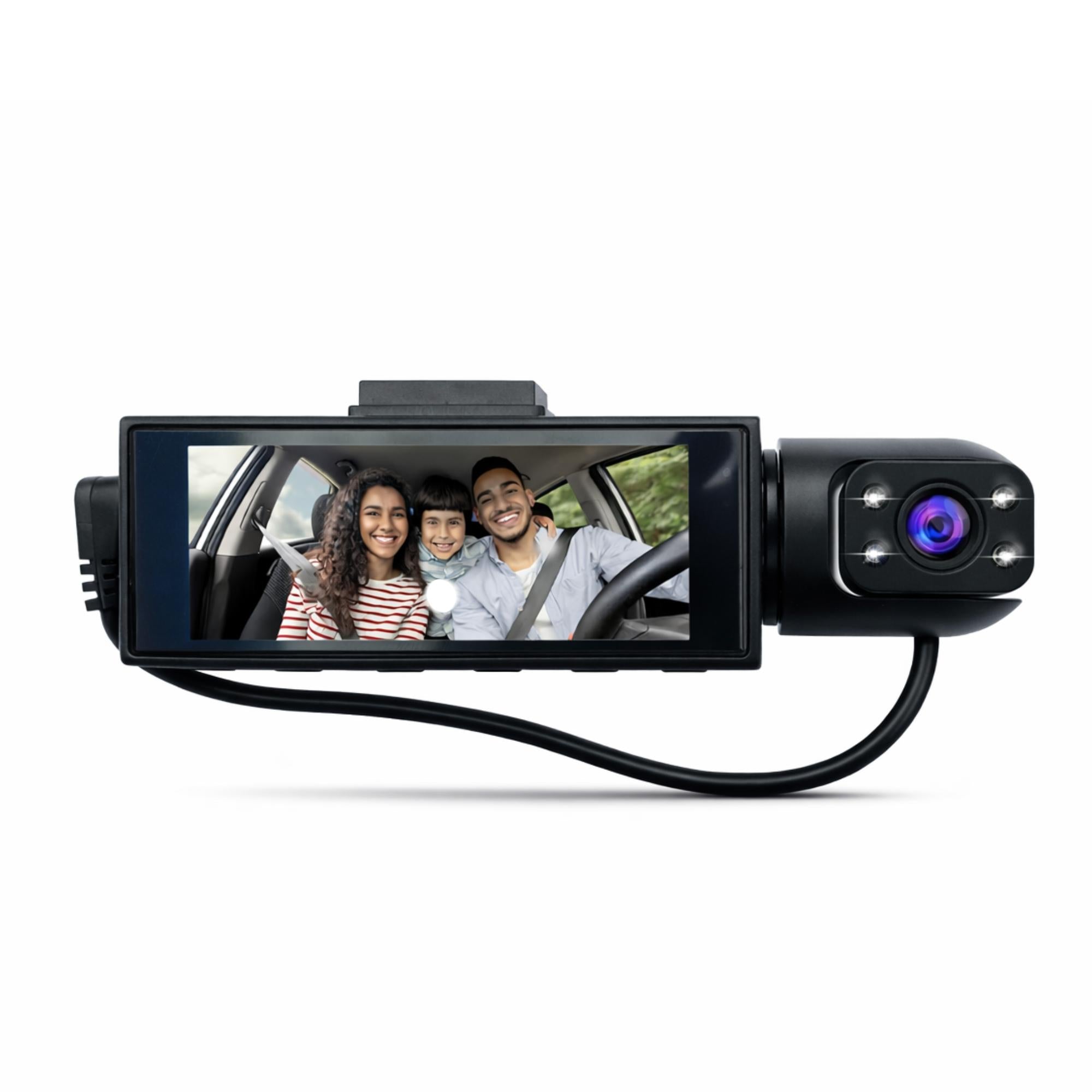 Dashcam Cámara Frontal e Interior con Visión Nocturna FHD