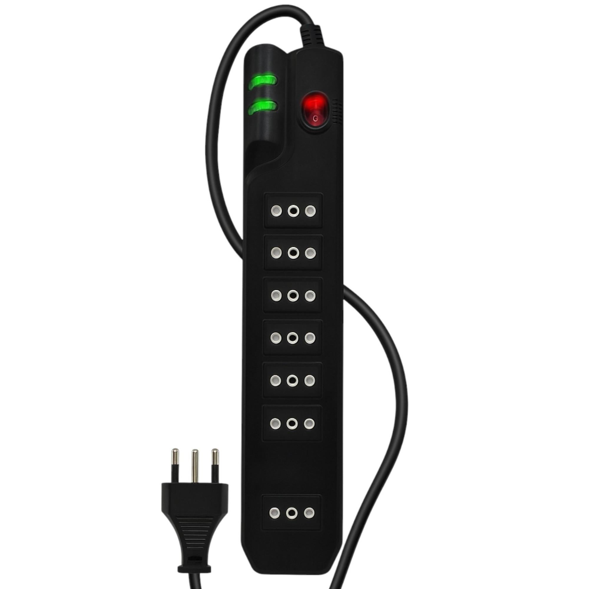 Alargador 5MT de 7 Salidas con Proteciónde Voltaje 2500W SEC