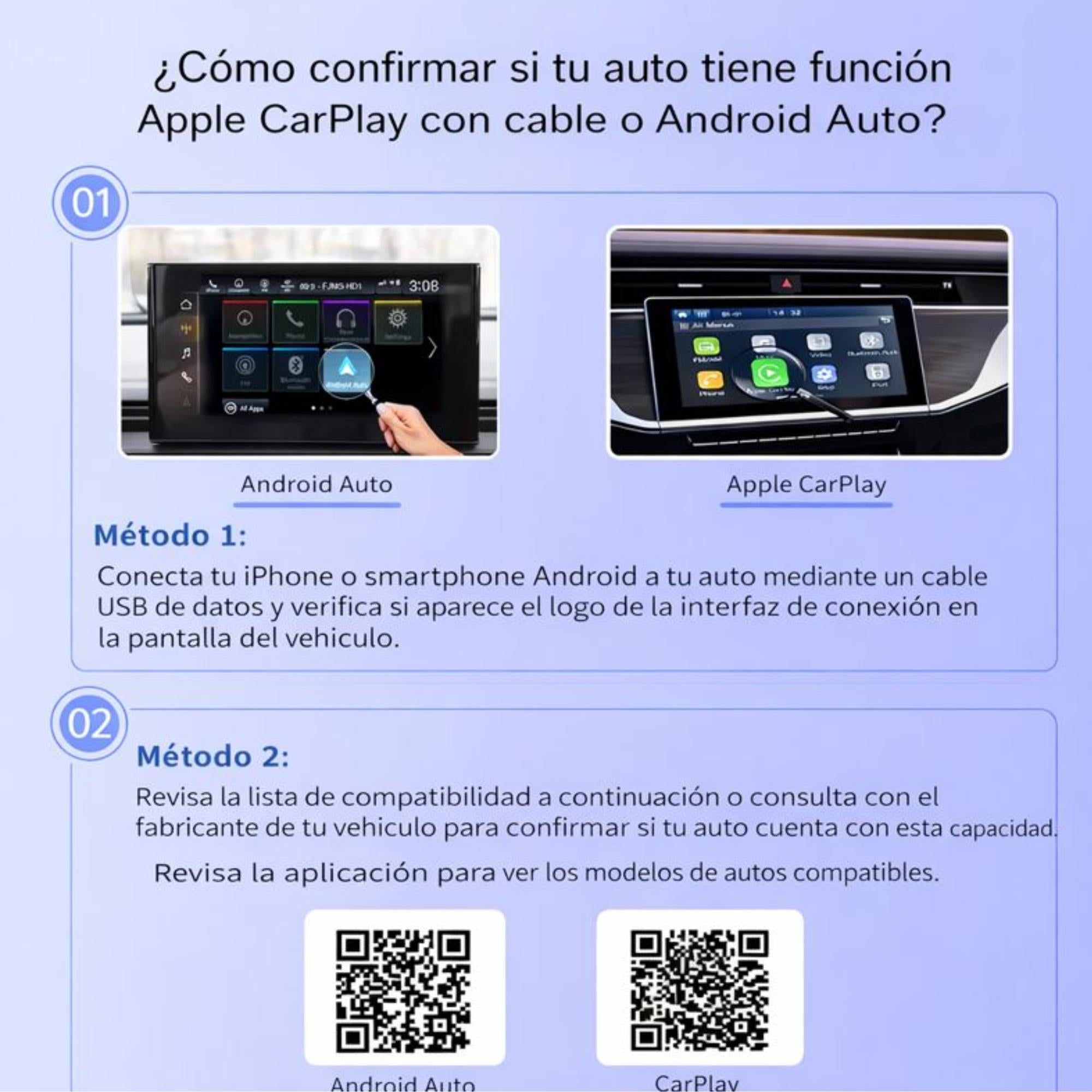 Conversor Inalámbrico para transmitir CARPLAY & ANDROID Auto Wireless