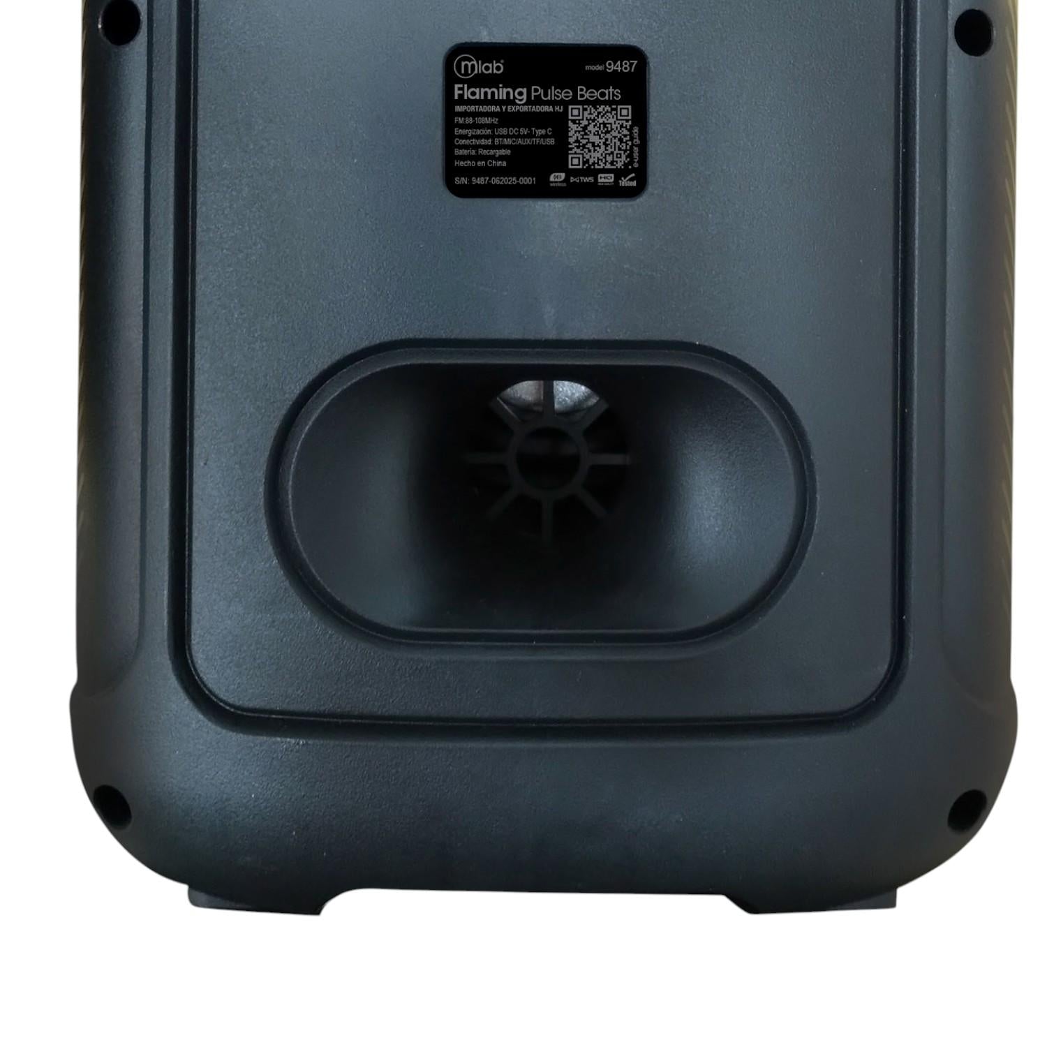 Parlante Bluetooth Flaming Light Flow 8" RGB 20W RMS C/ Mic