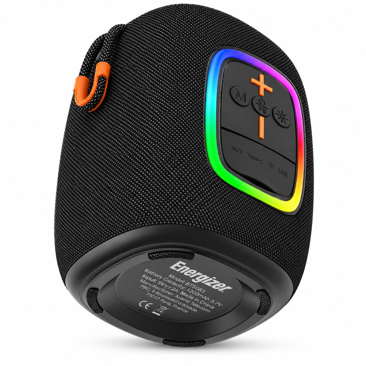 Parlante Bluetooth RGB Portátil Energizer 8W con Power Bank