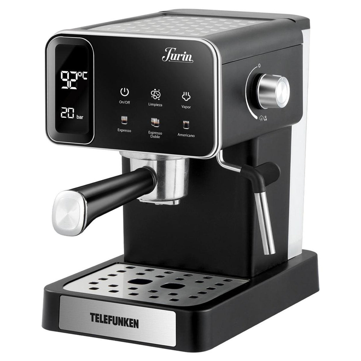 Cafetera Espresso Digital 1350W con Vaporizador Turin