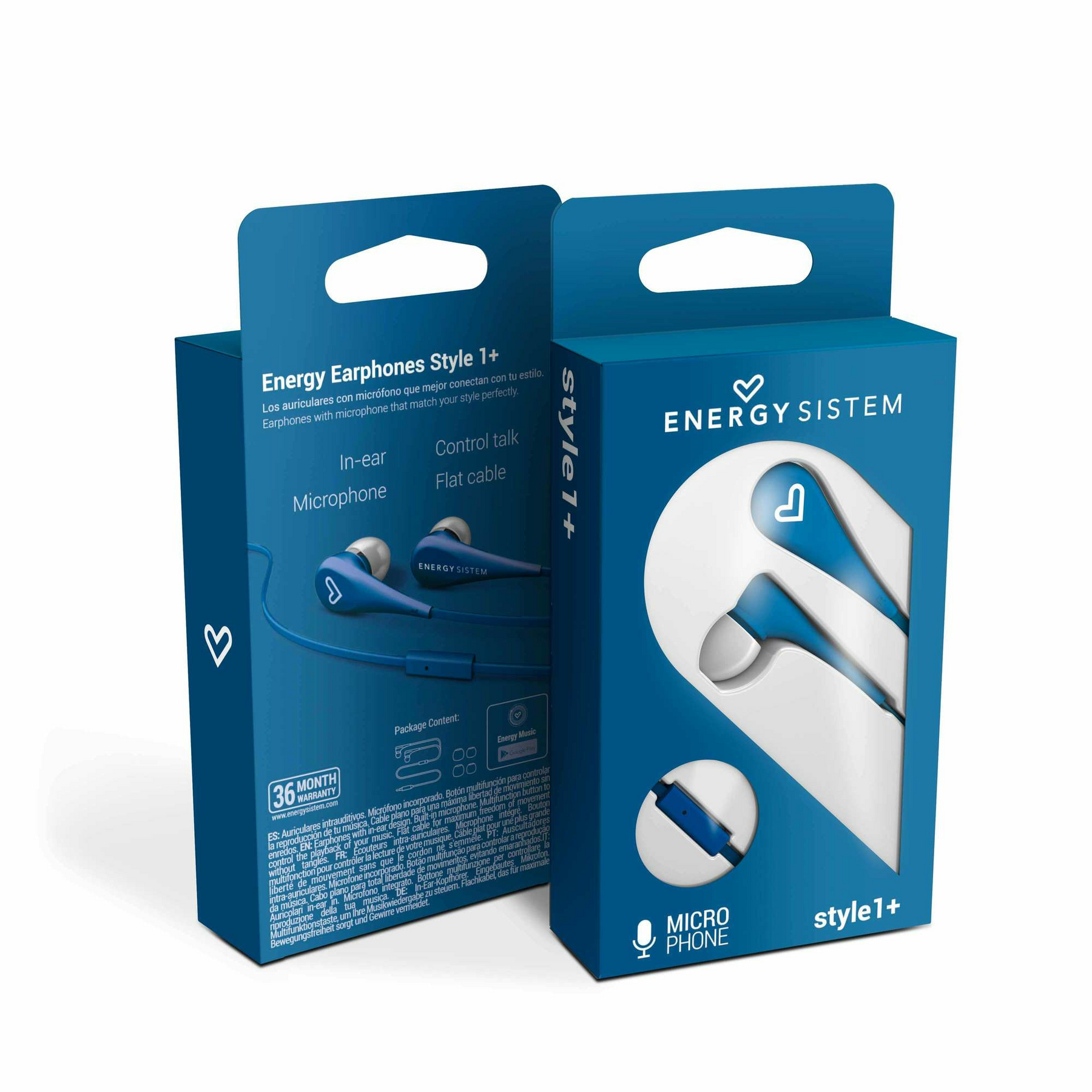 Audifonos Energy Sistem Earphones Style 1+ Navy con Mic
