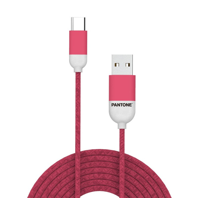 Cable De Datos Type-C Reforzado 1M Pantone Android Auto Pink