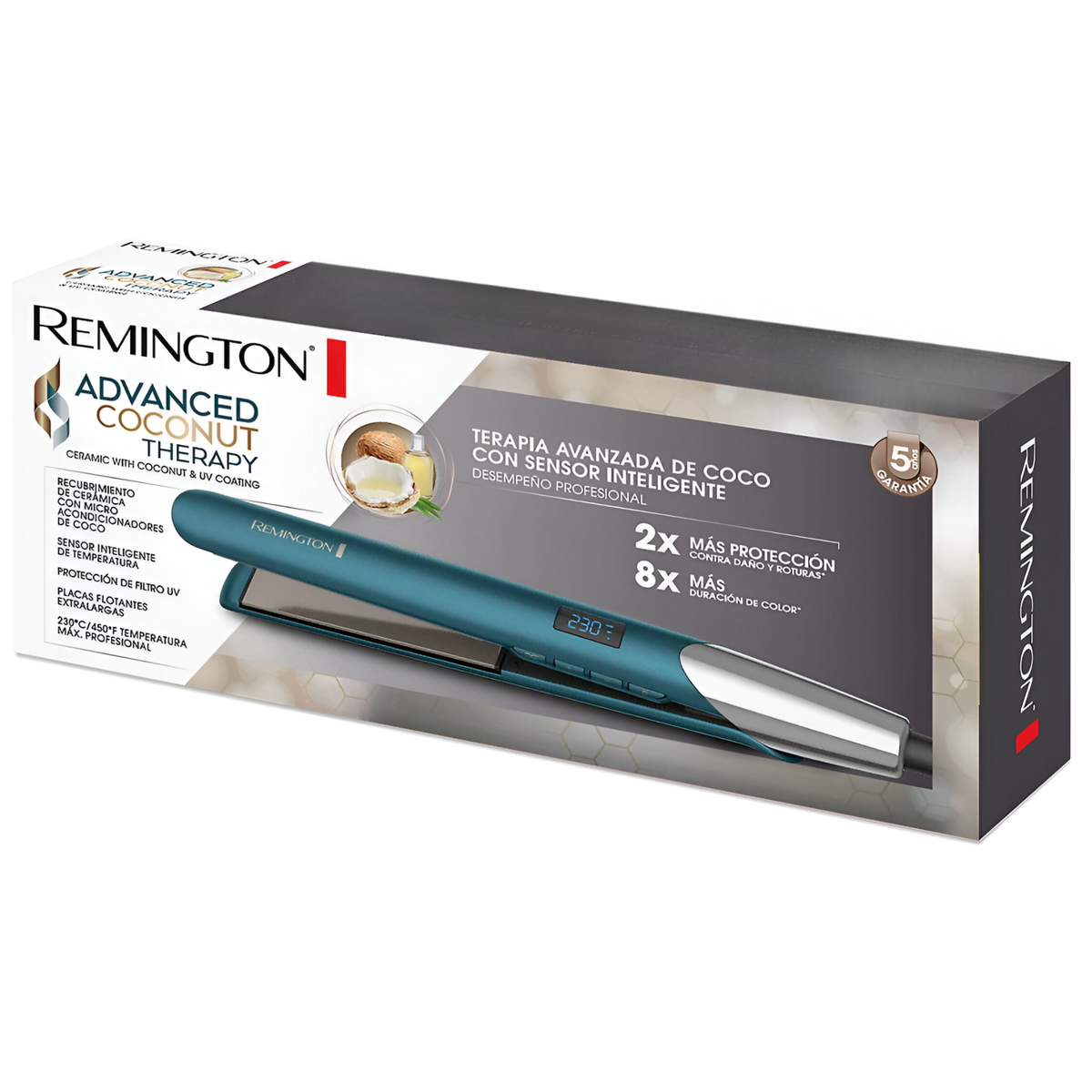 Alisador De Cabello Remington Advanced Coconut Therapy S13A