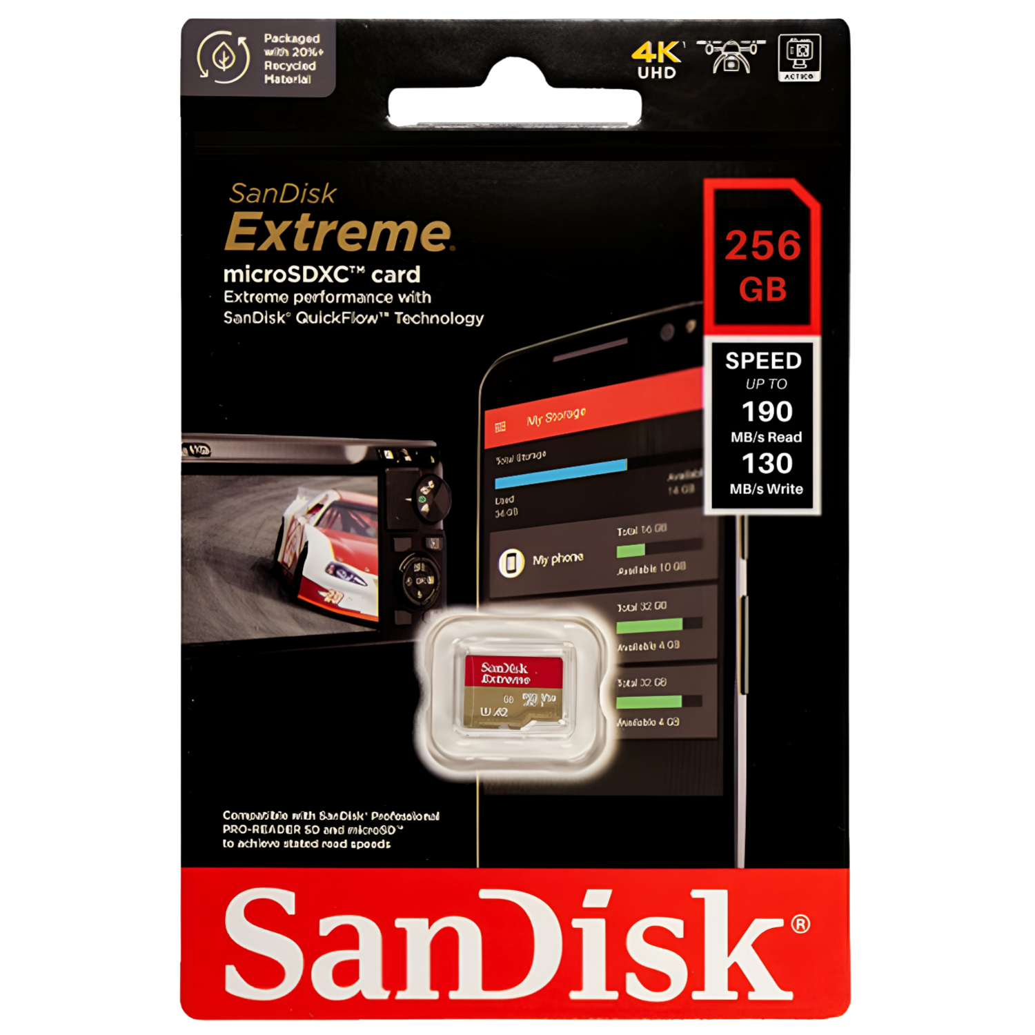 Memoria Micro SD SanDisk 256 GB Extreme Line A2 190 MB/s 4K