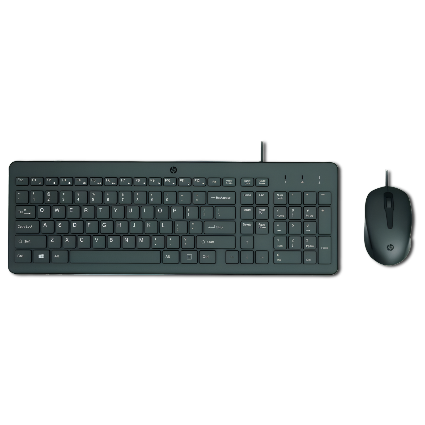 KIT Teclado y Mouse Alámbrico USB HP 150 Black Edition