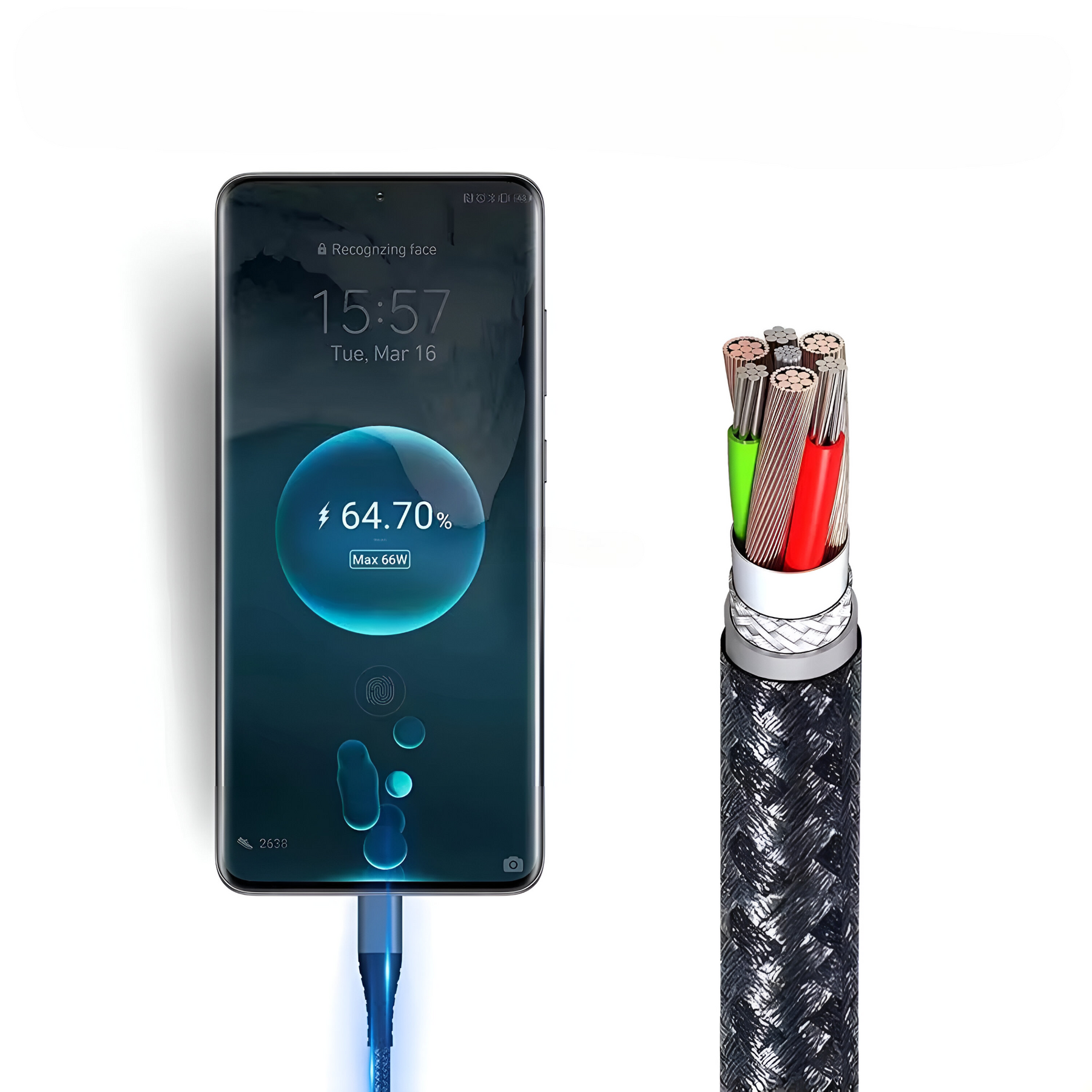 Cable de Datos USB-C a USB-C 2.5 MT PREMIUM PD 60W