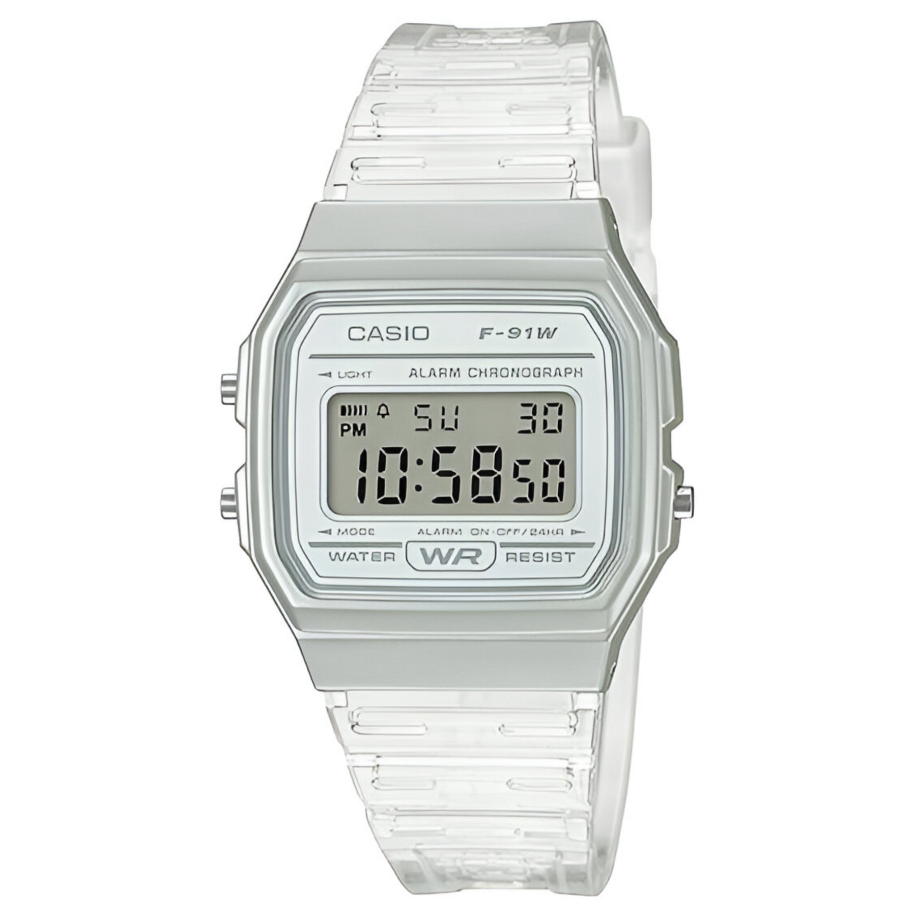 Reloj Digital Casio Mujer Silver F-91WS-7DF