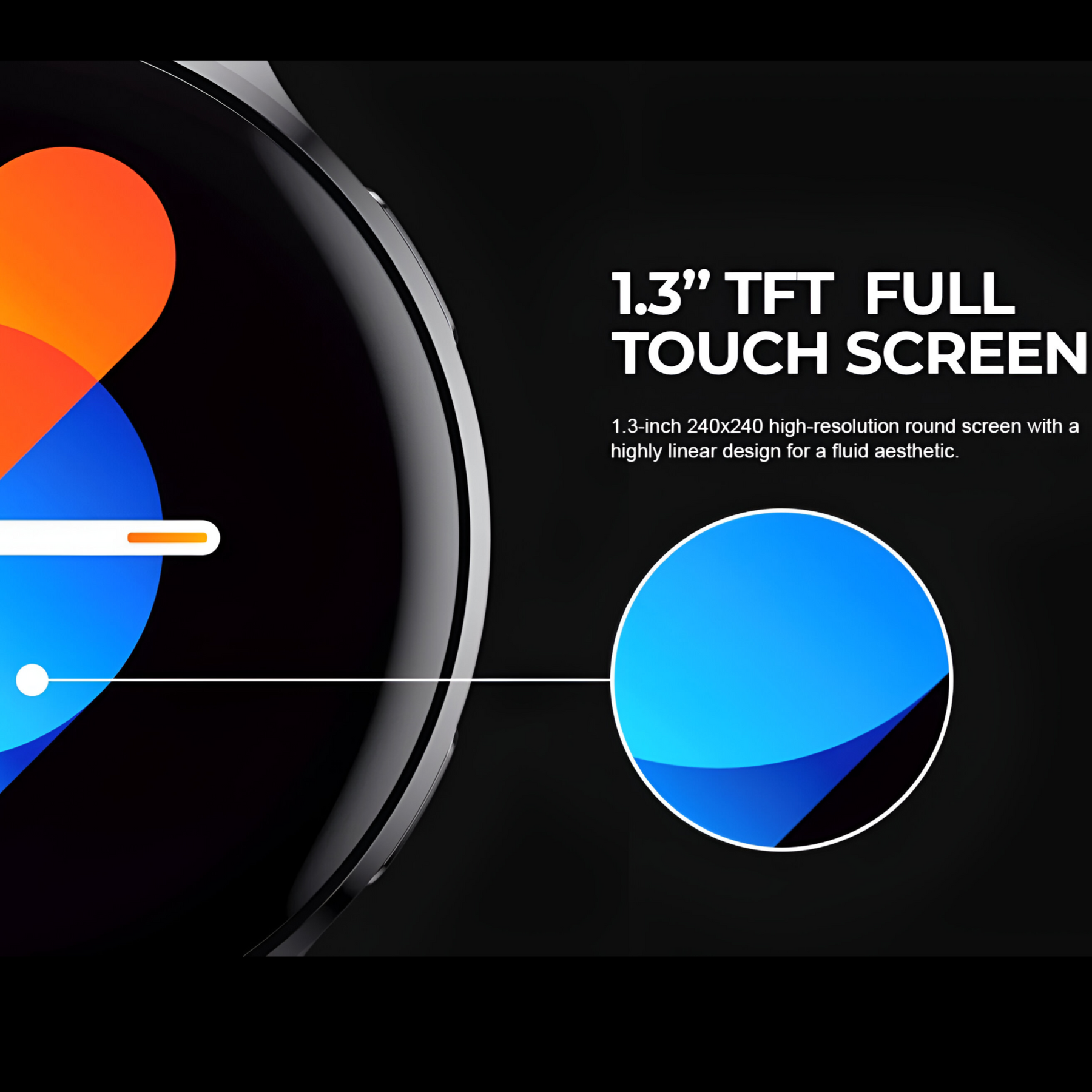 Smartwatch Deportivo Ultra Fino WaterProof +23 Funciones BLK