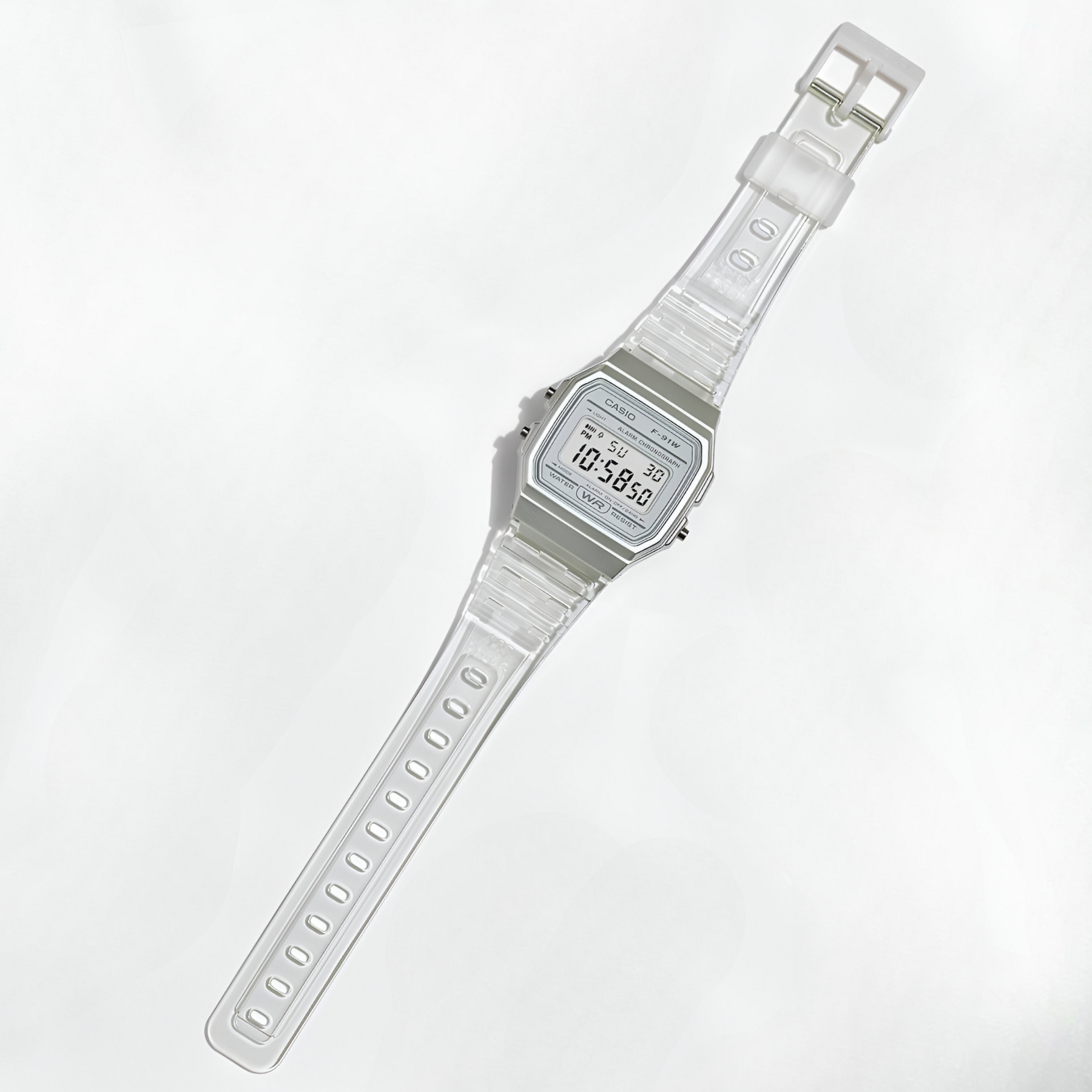 Reloj Digital Casio Mujer Silver F-91WS-7DF