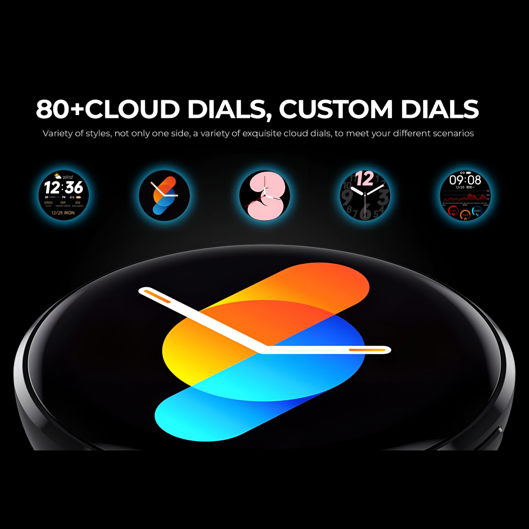 Smartwatch Deportivo Ultra Fino WaterProof +23 Funciones BLK