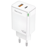Cargador Pared 45W GAN PD Type-C + USB Tecmaster SEC 200540