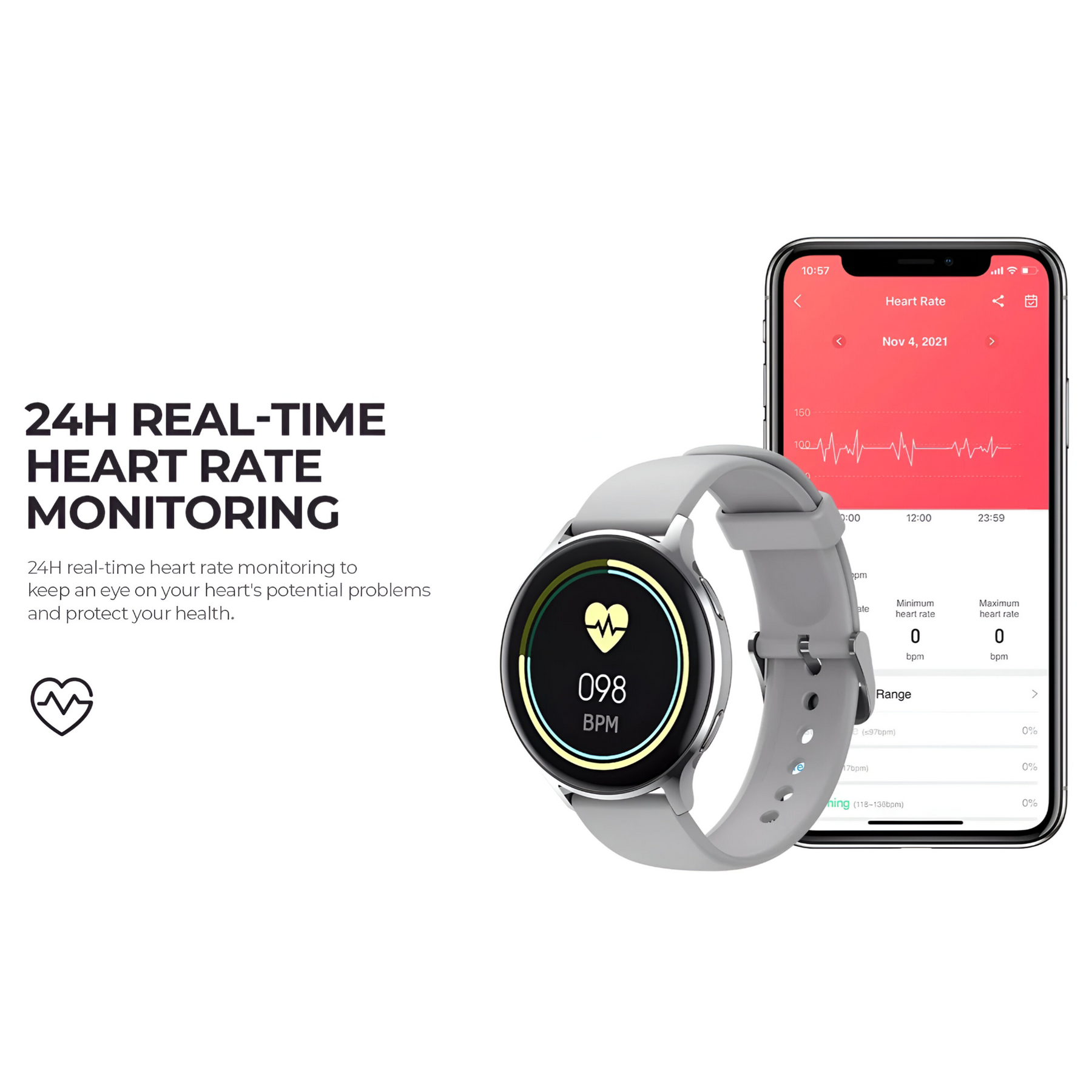 Smartwatch Deportivo Ultra Fino WaterProof +23 Funciones BLK